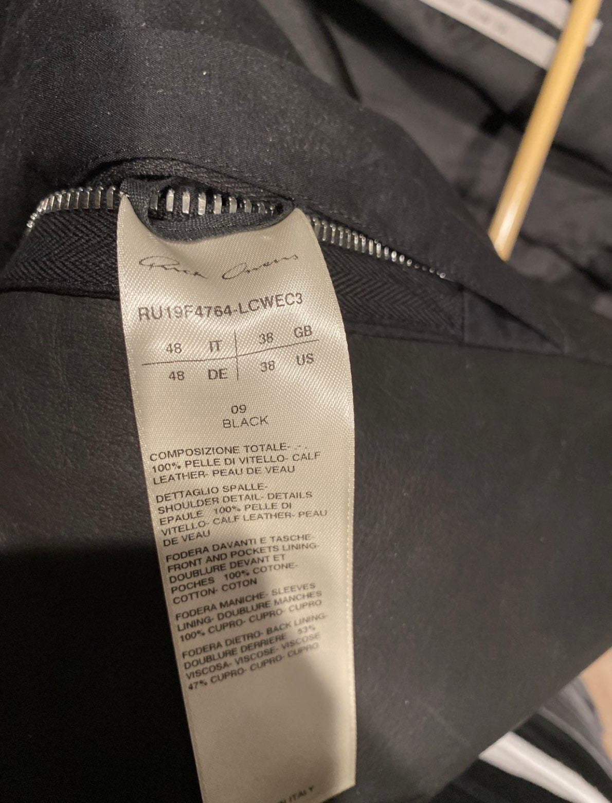 Rick Owens FW19 Larry ‘Stooges’ Jacket