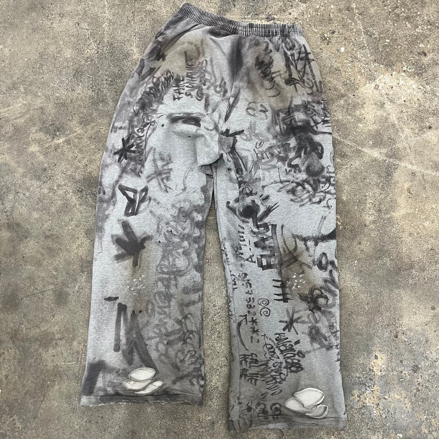Balenciaga Graffiti Grey Skater Sweats