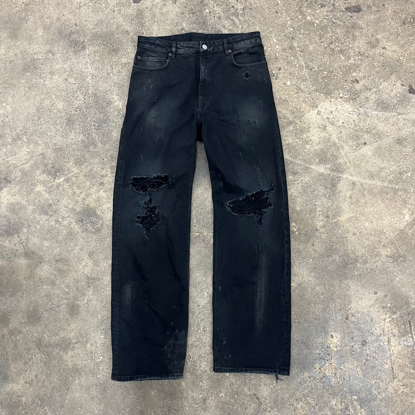 Balenciaga Black Mud denim