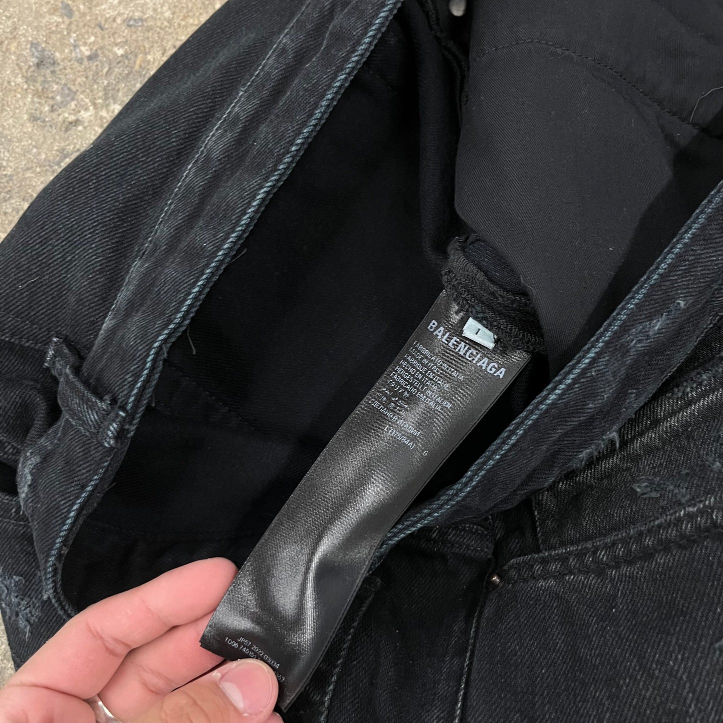 Balenciaga Black Mud denim