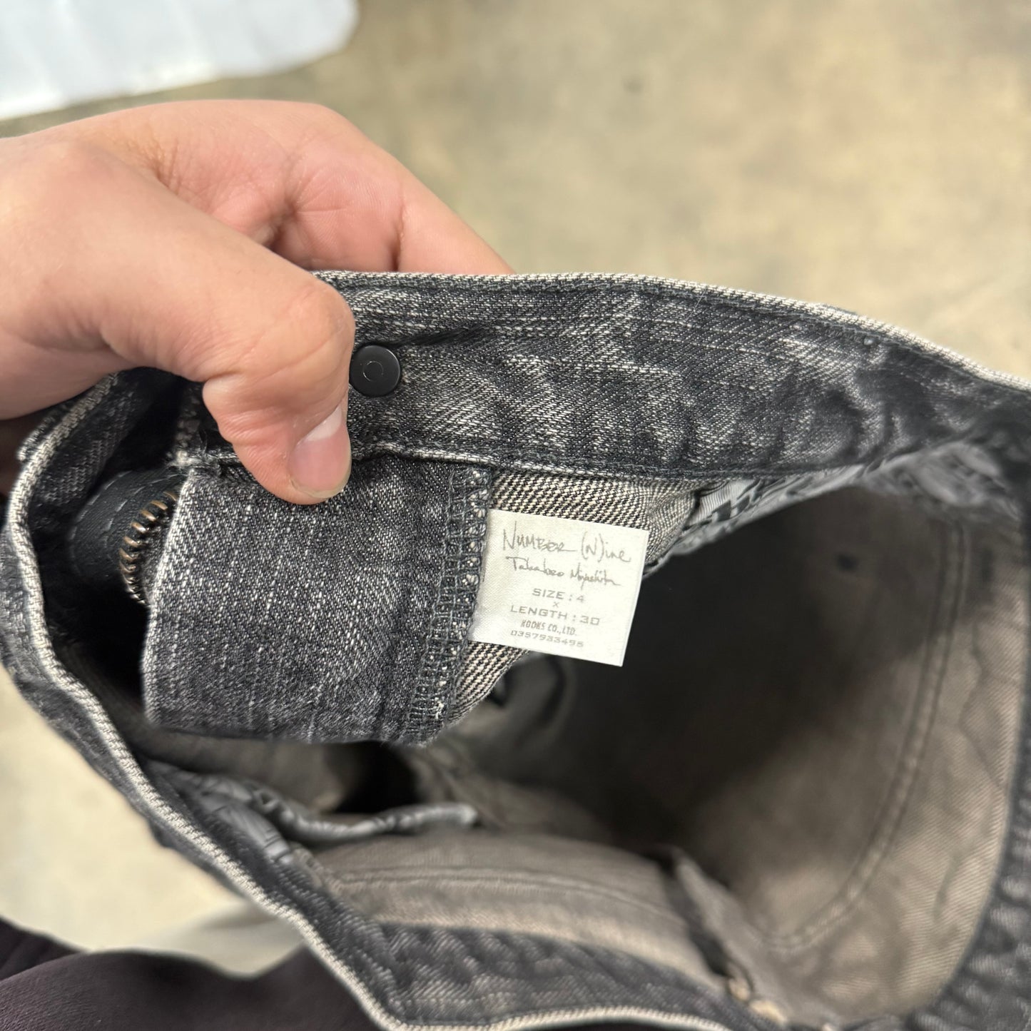 Number (N)ine Give Peace a Chance Denim