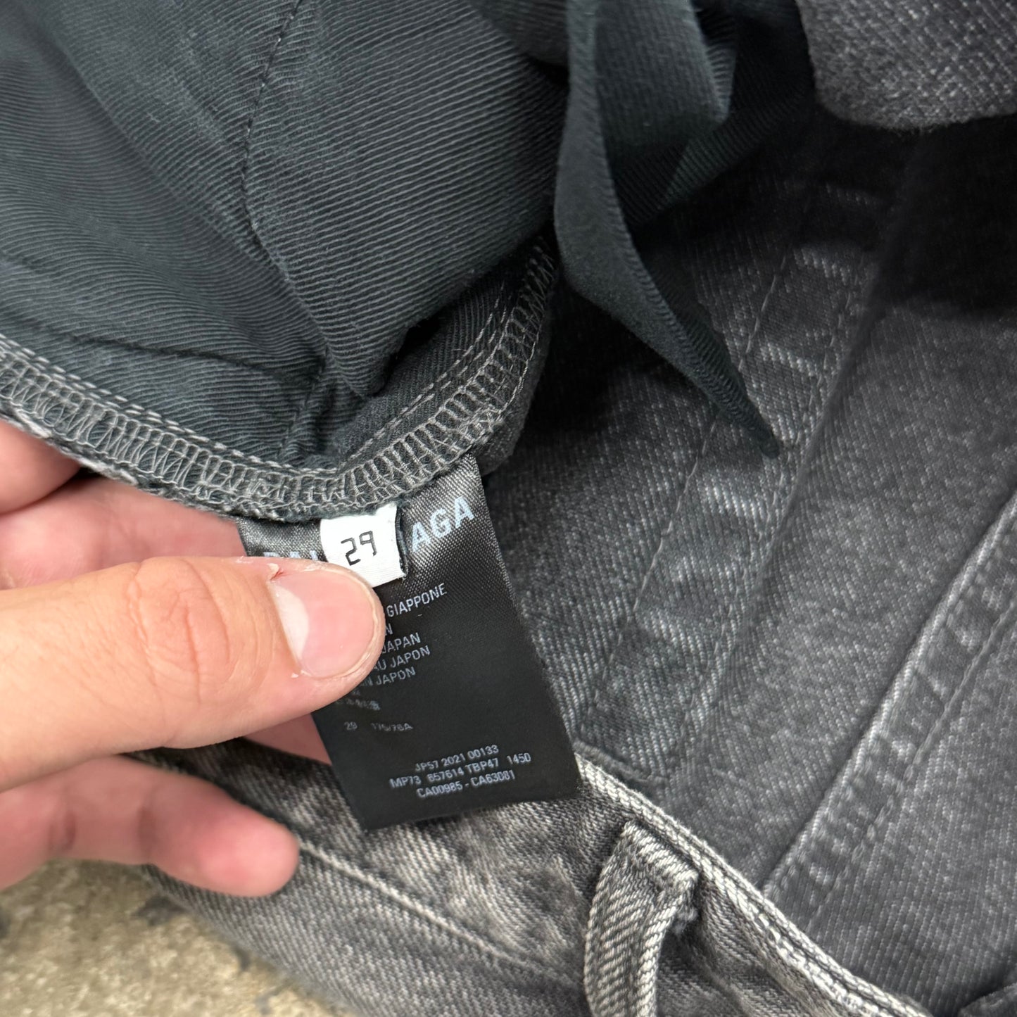 Balenciaga Black Faded Denim