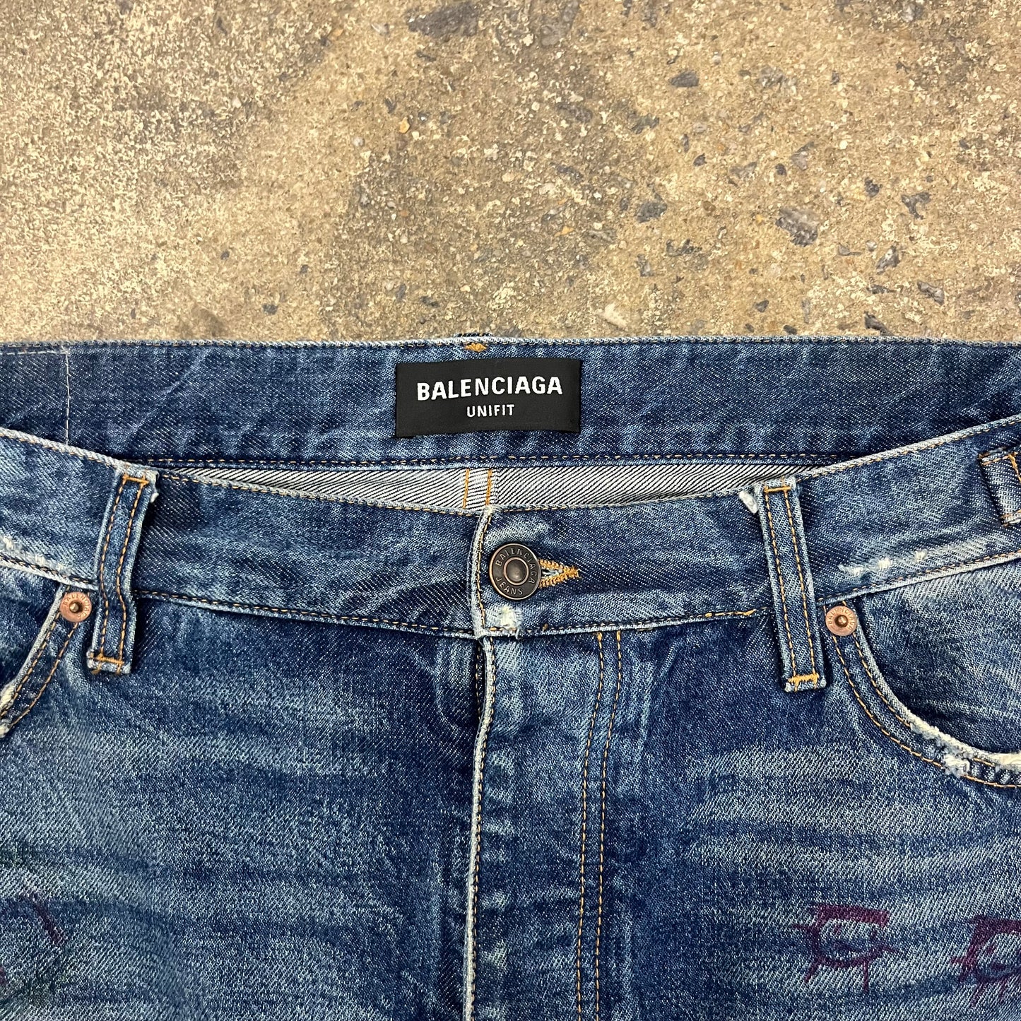 Balenciaga AW22 Scribble Denim