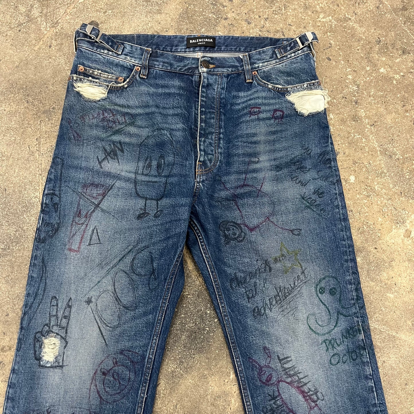 Balenciaga AW22 Scribble Denim
