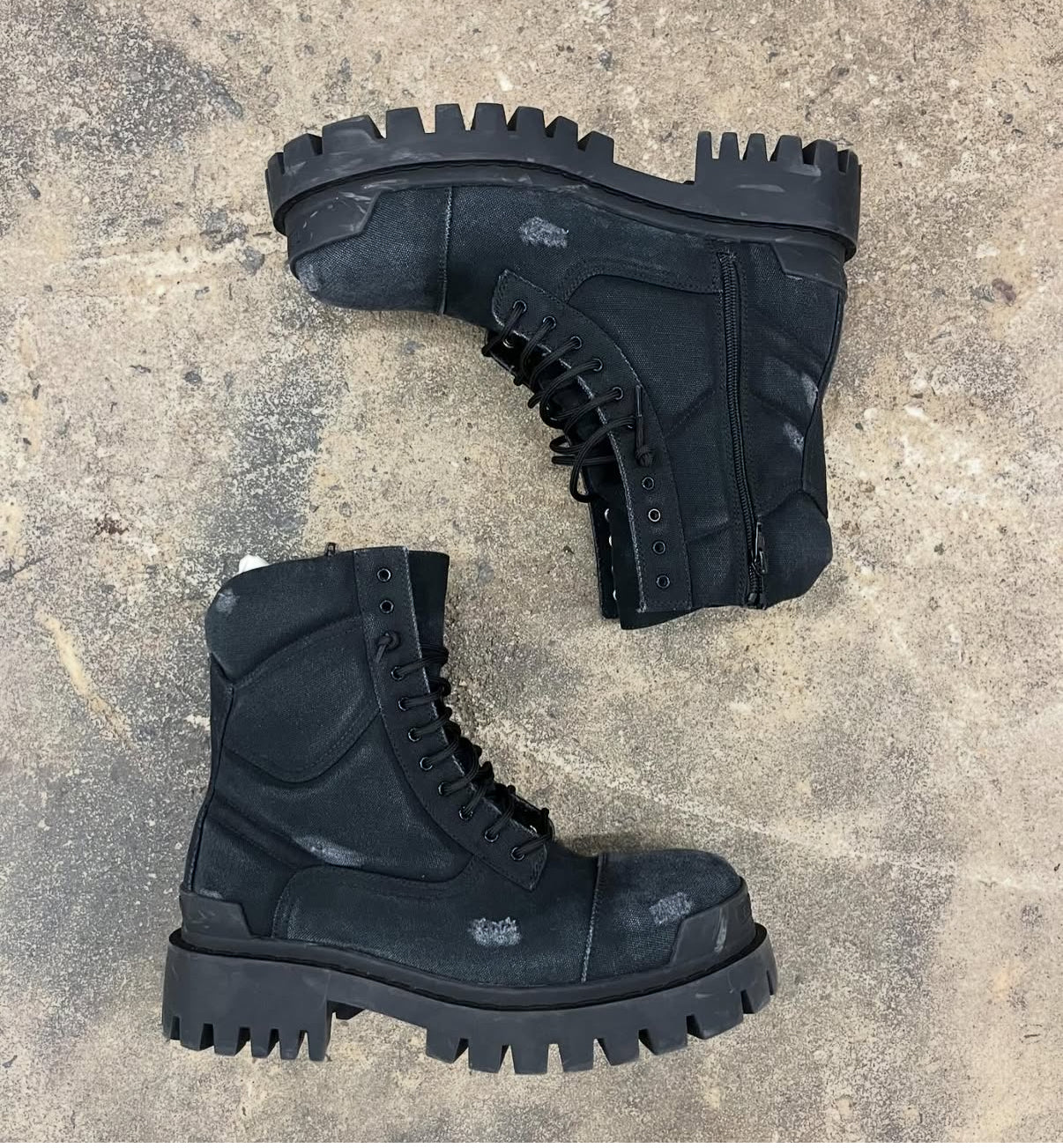 Balenciaga Distressed Strike Boots
