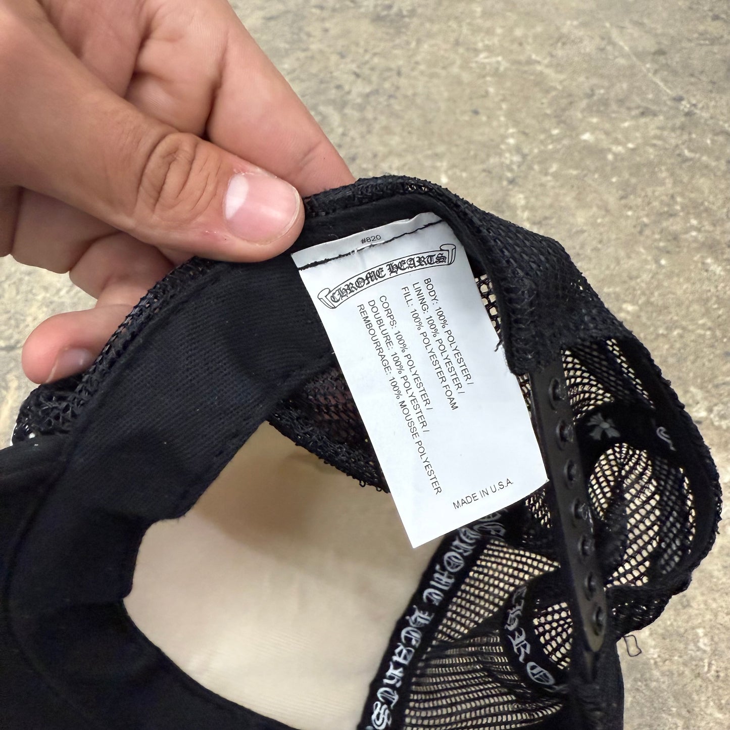 Chrome Hearts Eye Chart Trucker Hat