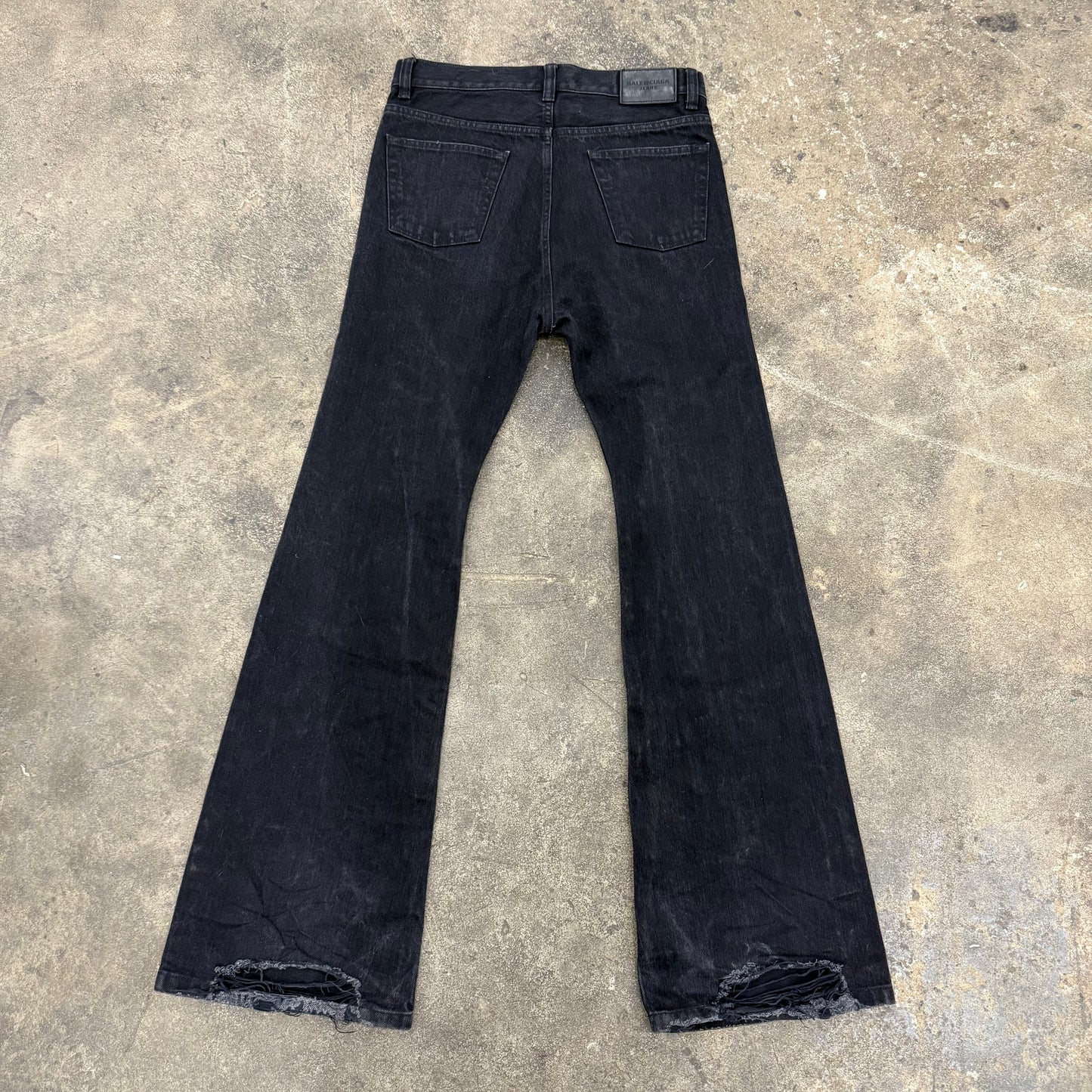 Balenciaga Black Flared Denim