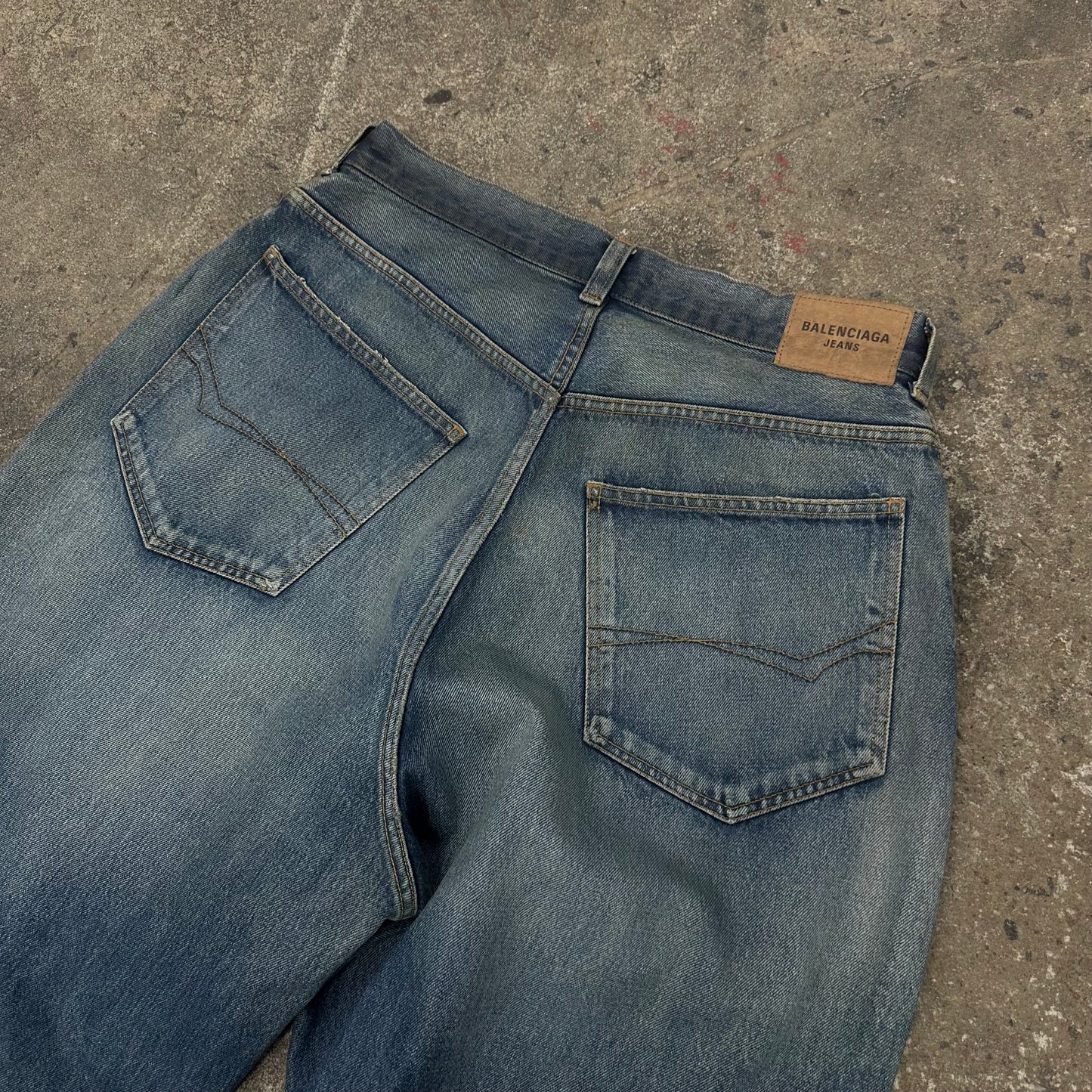 Balenciaga Waxed Baggy Denim