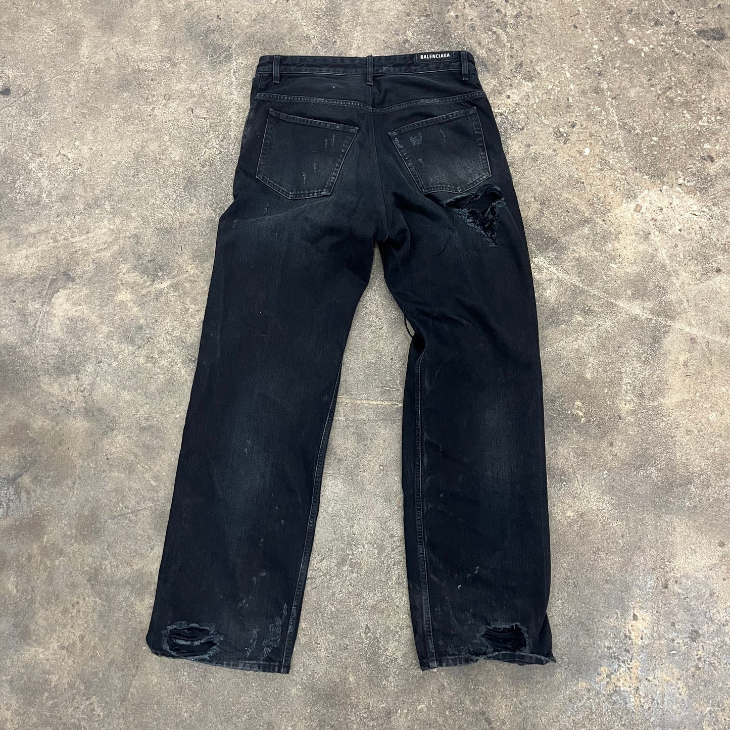 Balenciaga Black Mud denim