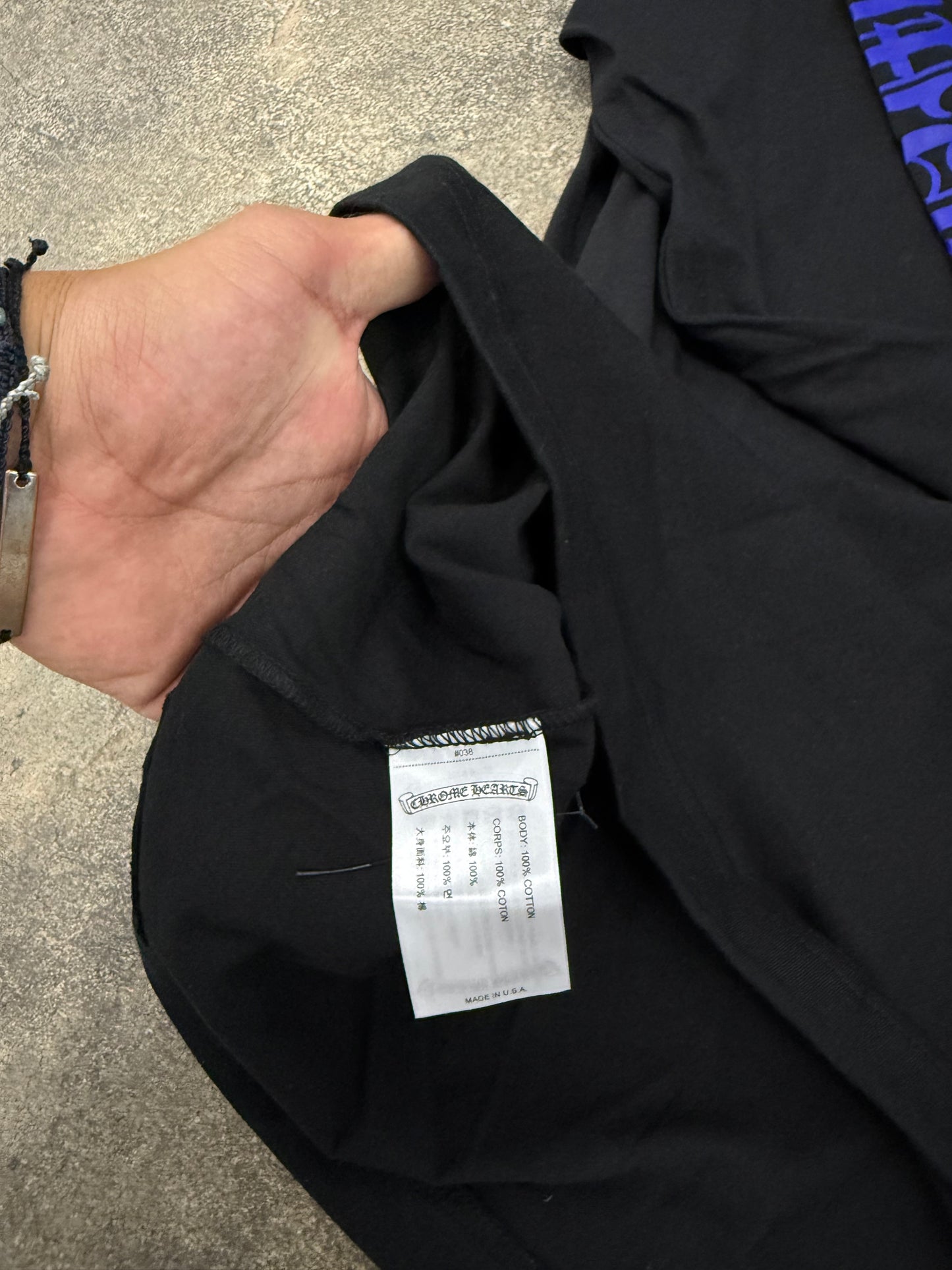 Chrome Hearts 1988 Blue Script Longsleeve