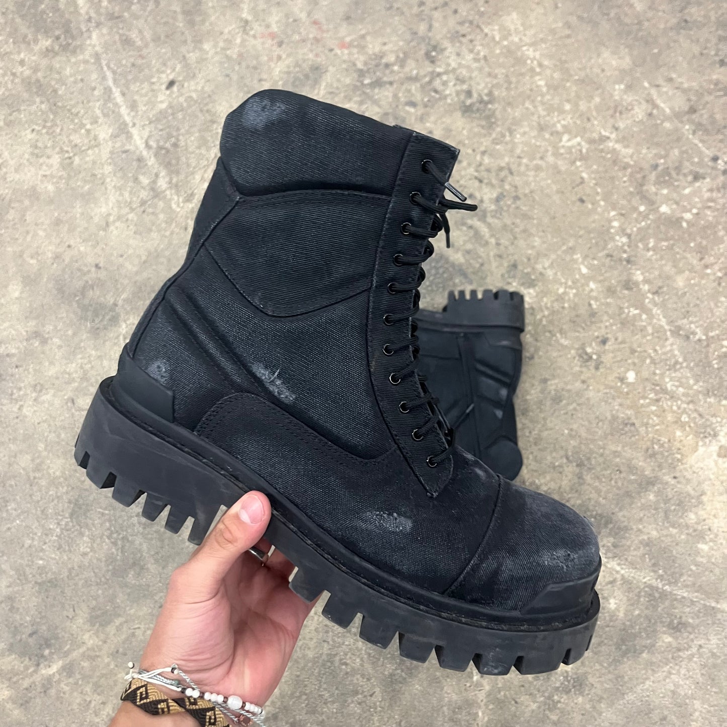 Balenciaga Distressed Strike Boots