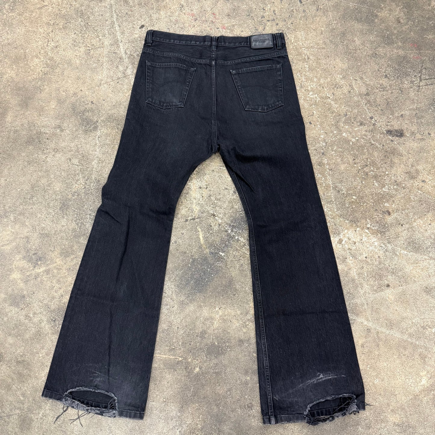Balenciaga Black Flared Denim