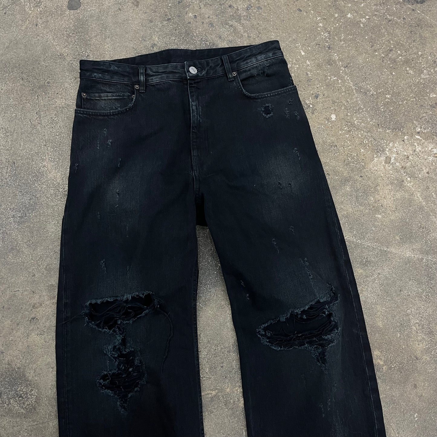 Balenciaga Black Mud denim