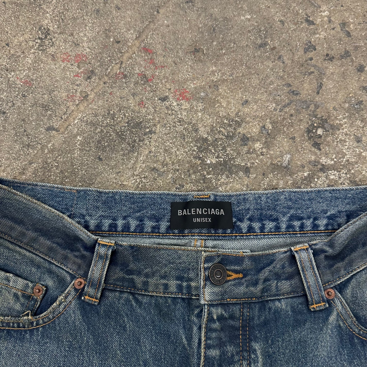 Balenciaga Waxed Baggy Denim