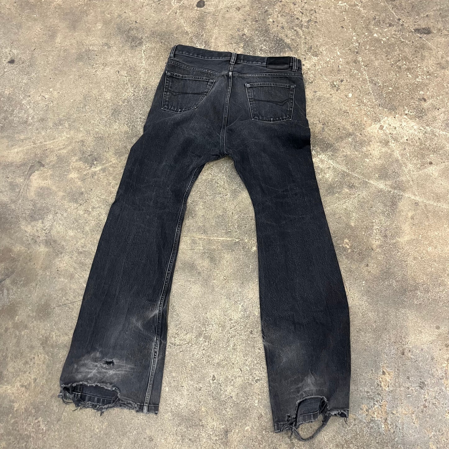 Balenciaga Distressed Flared denim