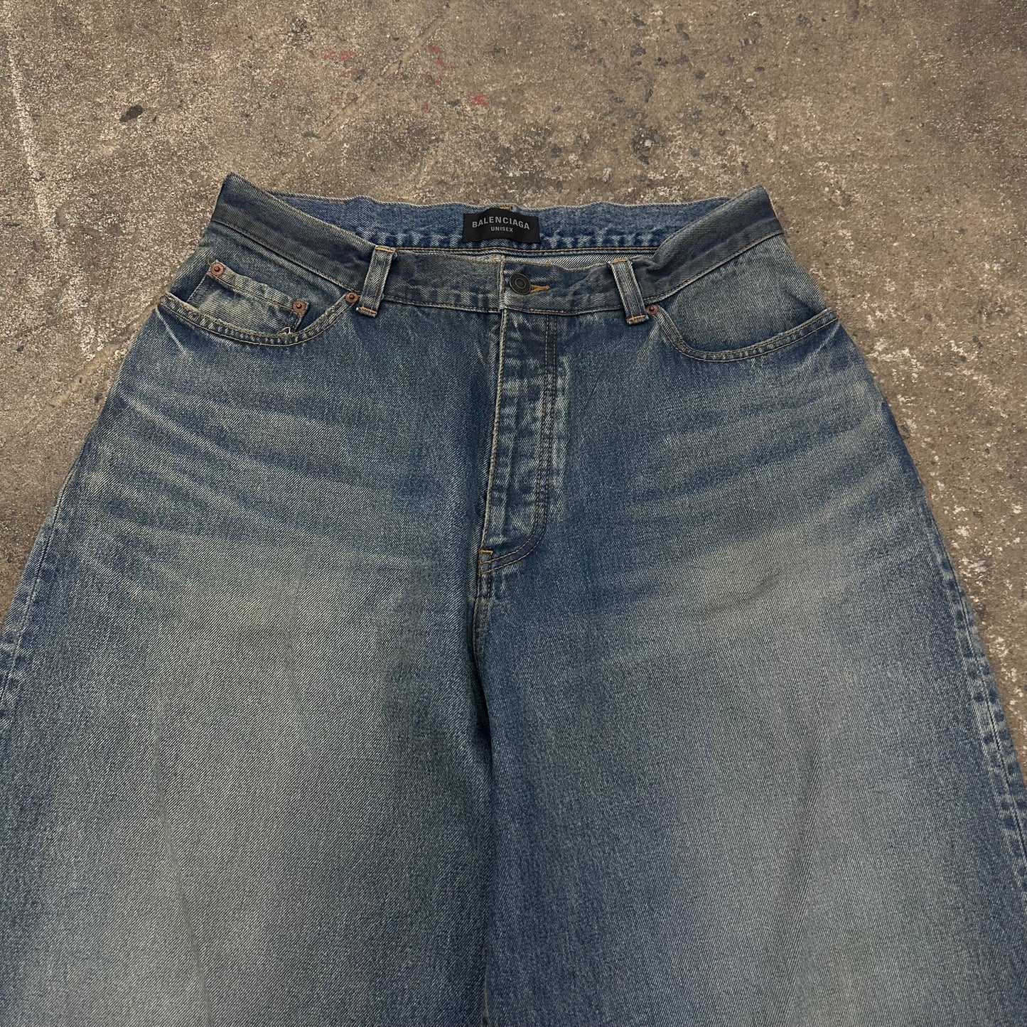 Balenciaga Waxed Baggy Denim