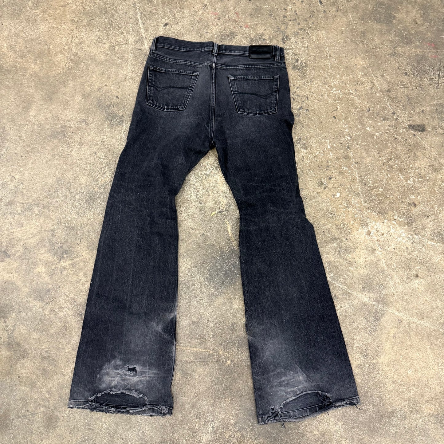 Balenciaga Distressed Flared Denim