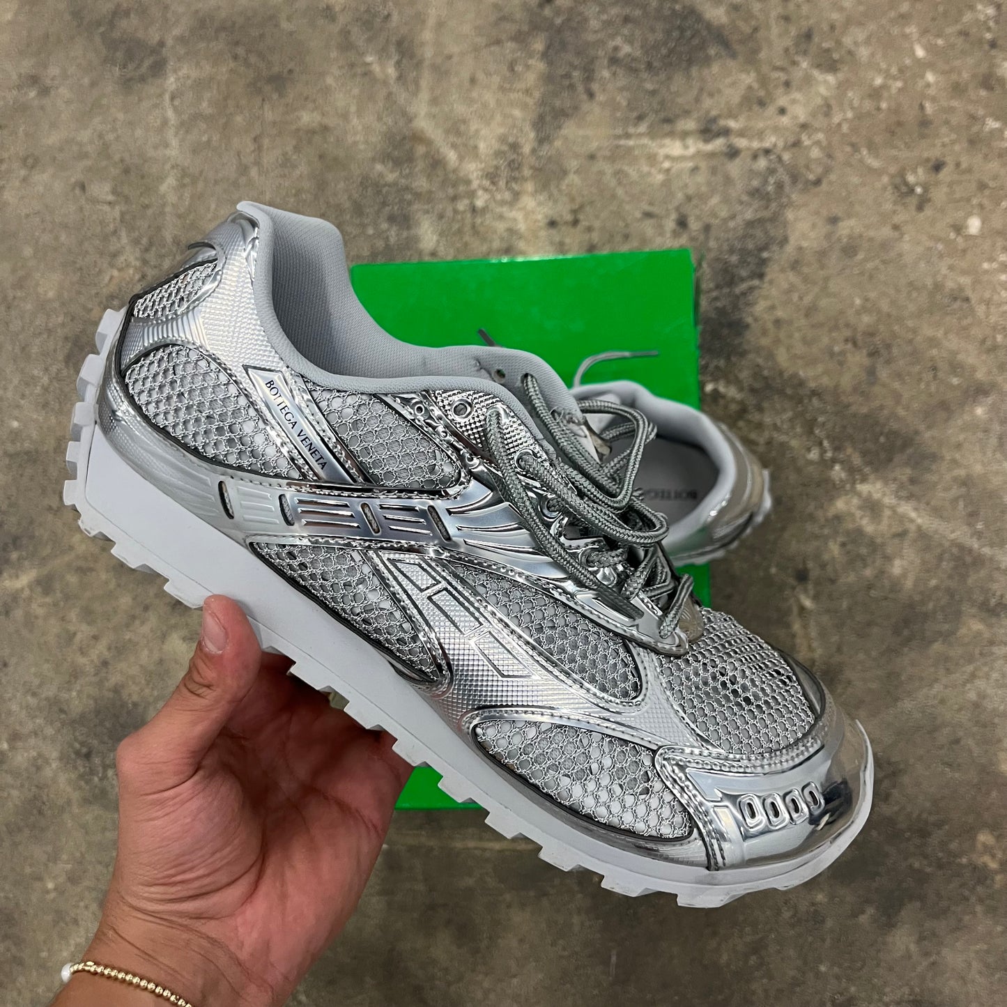 Bottega Veneta Silver Orbit Sneaker