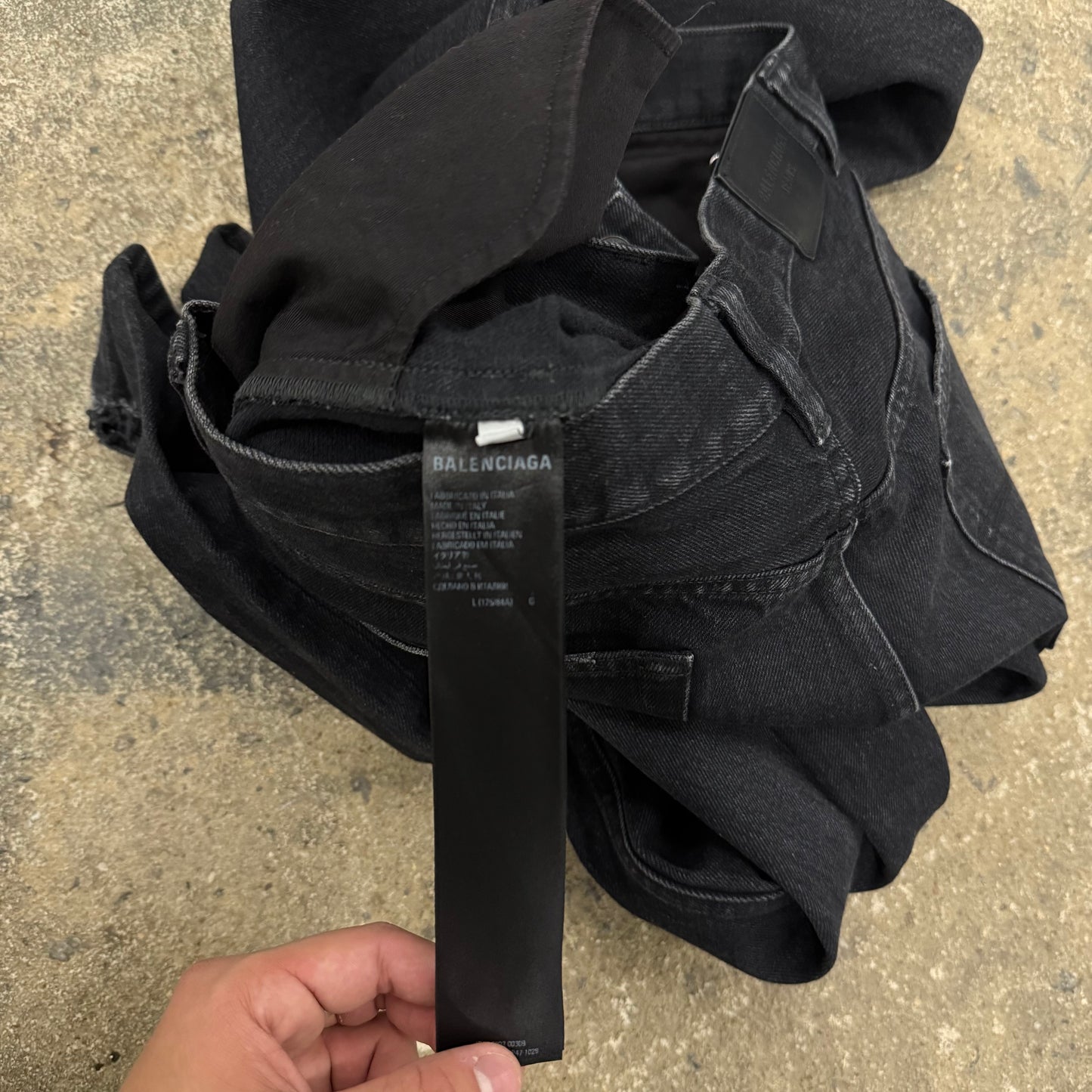 Balenciaga Black Flared Denim