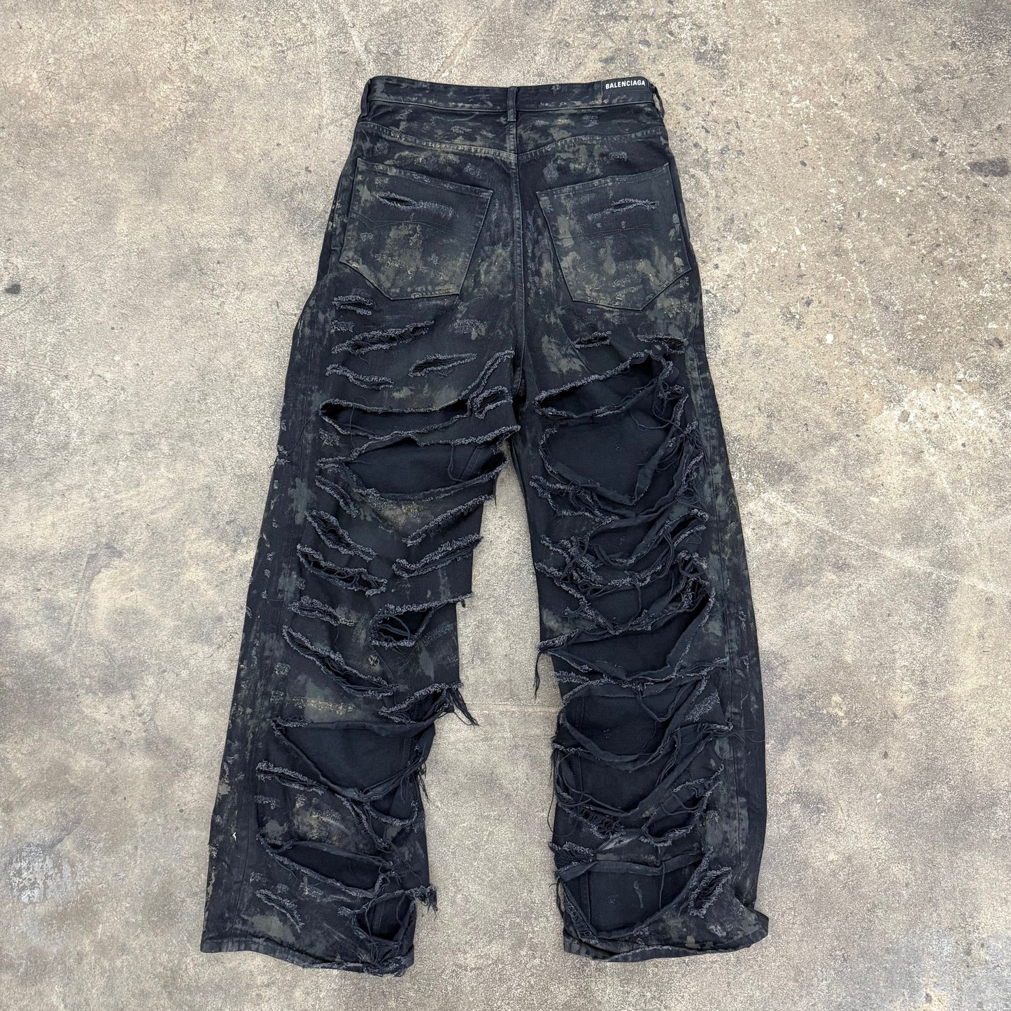 Balenciaga Destroyed Oil Spill Denim