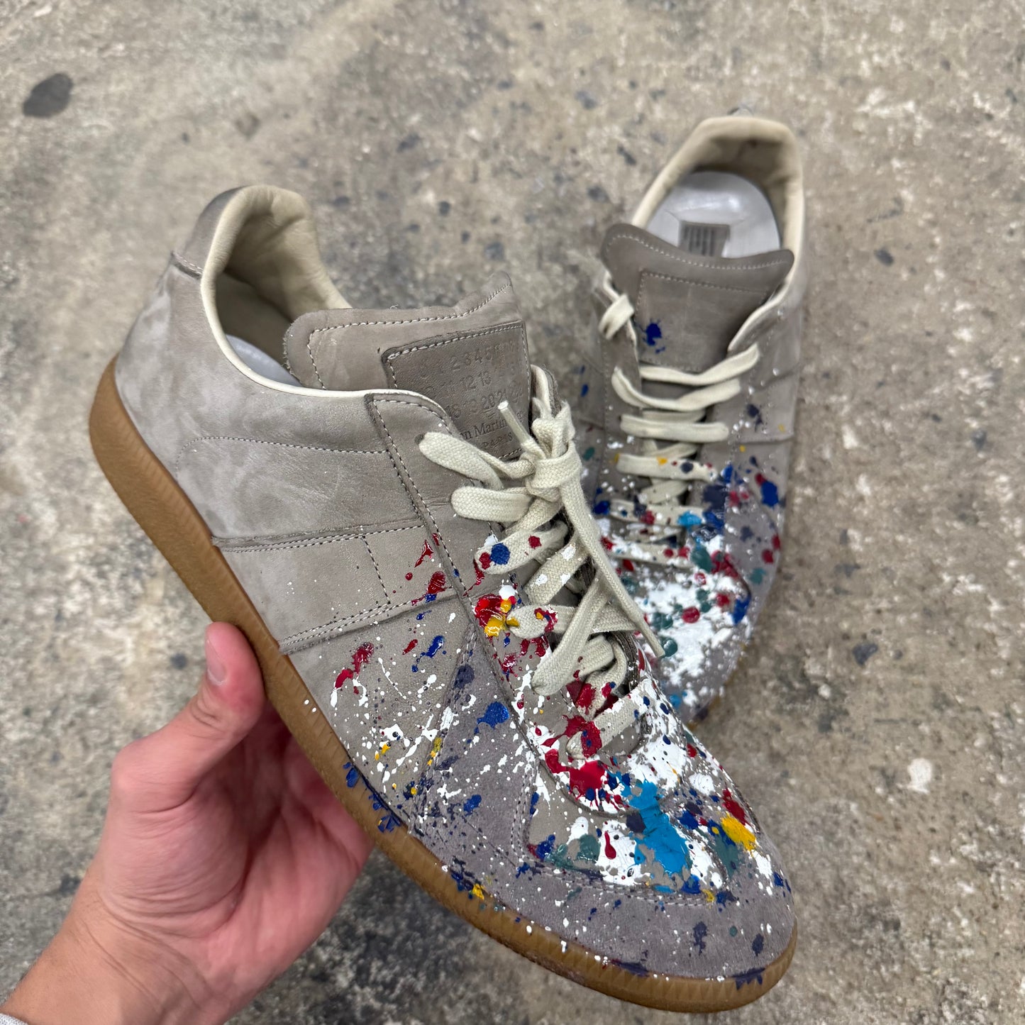Maison Margiela Splatter Paint GAT IN grey