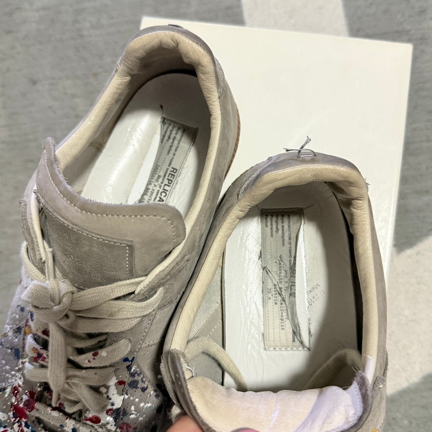 Maison Margiela Splatter Paint GAT IN grey