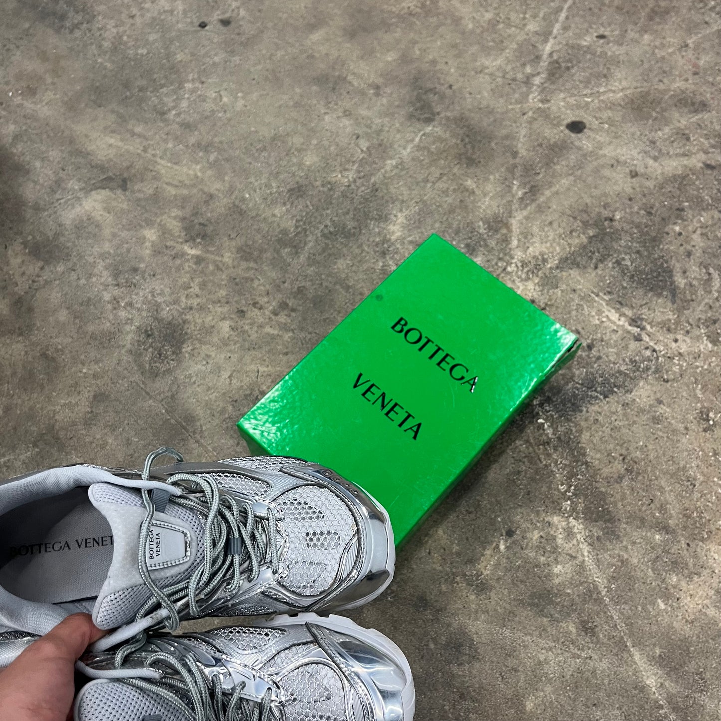 Bottega Veneta Silver Orbit Sneaker