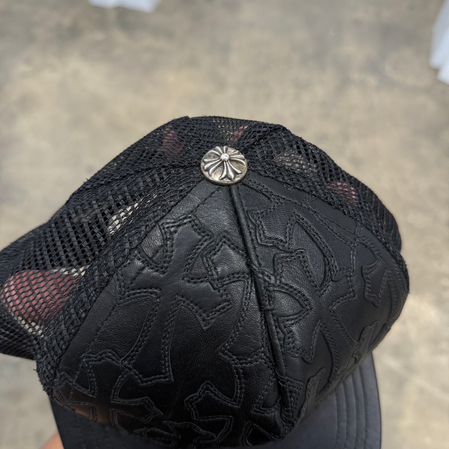 Chrome Hearts Cemetery Cross Trucker
