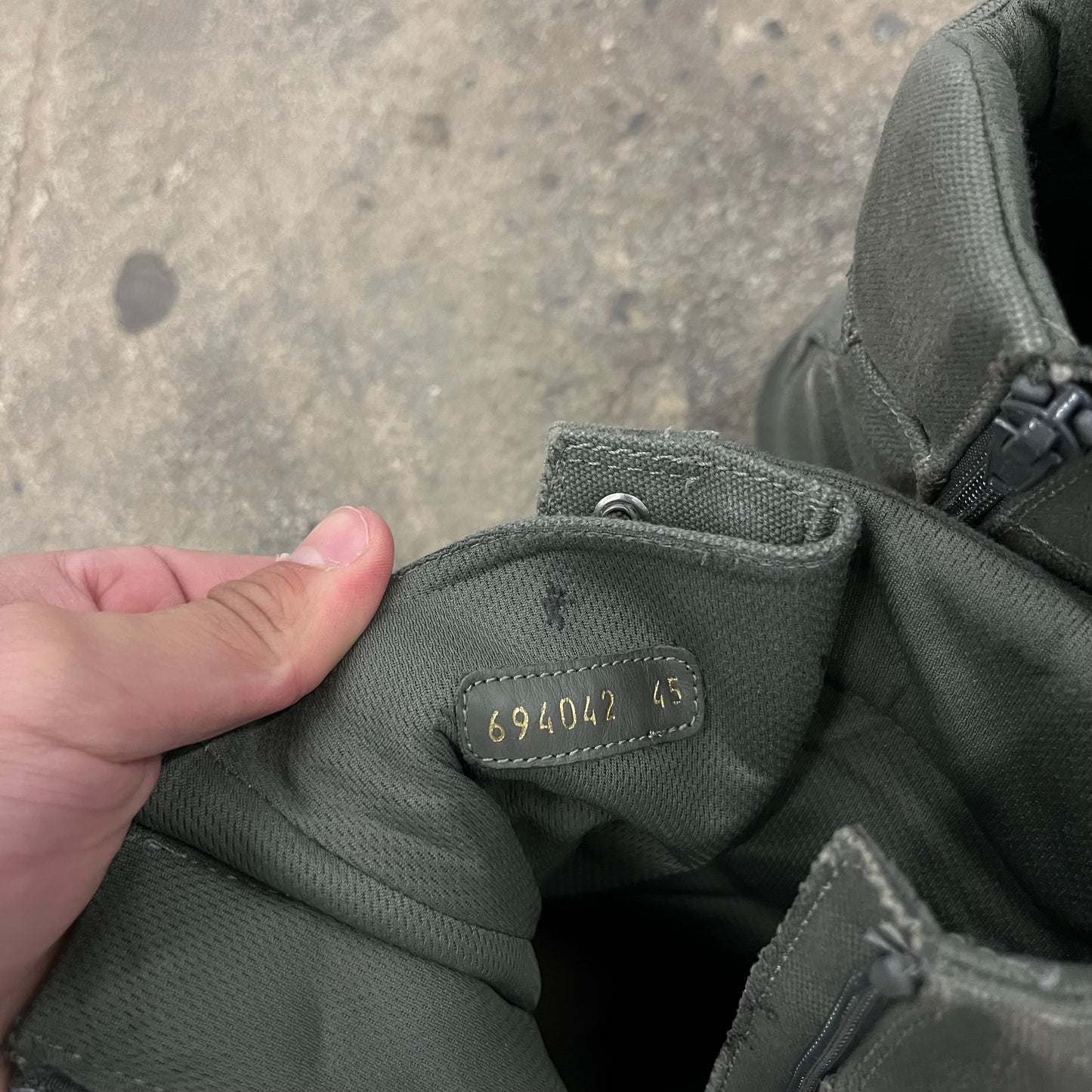 Balenciaga Green Distressed Strike Boot