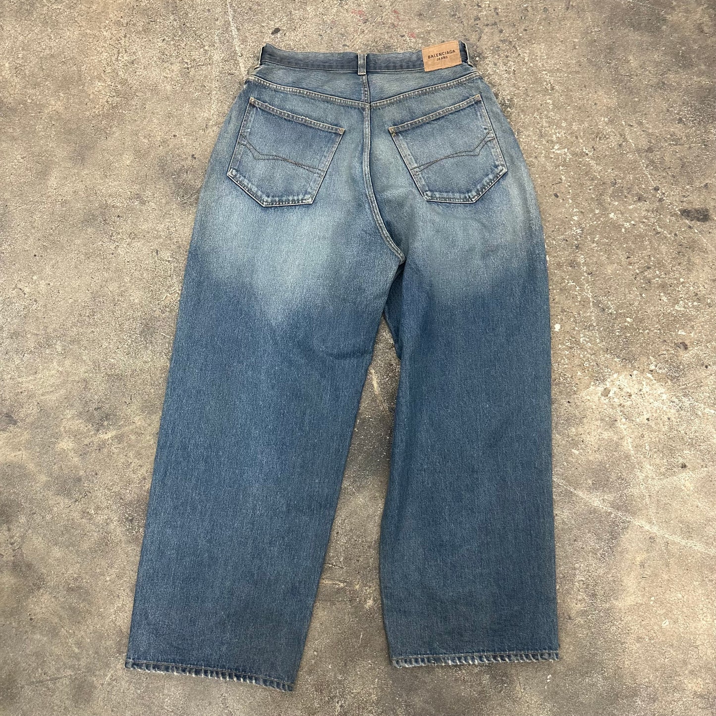 Balenciaga Waxed Baggy Denim