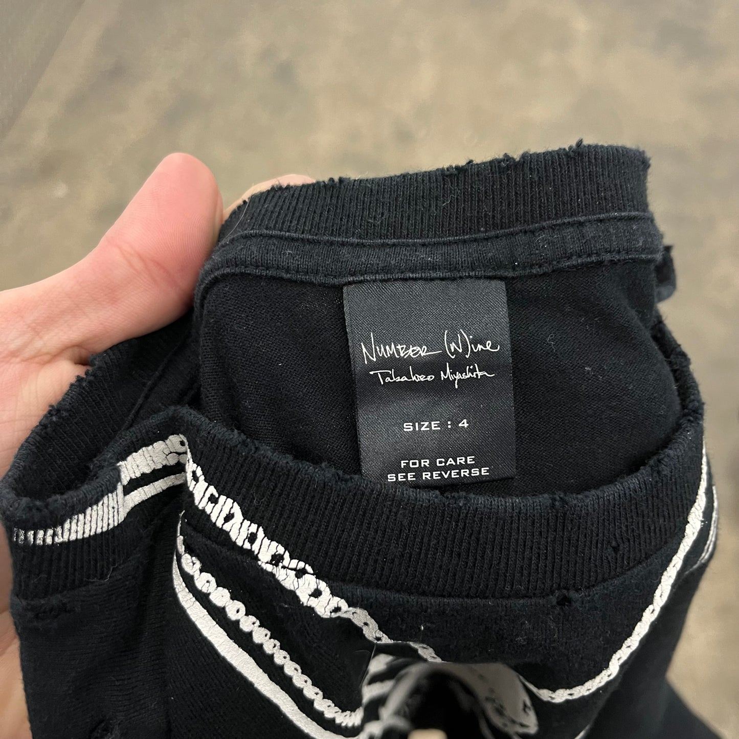 Number (N)ine SS06 Welcome to the Shadow tee