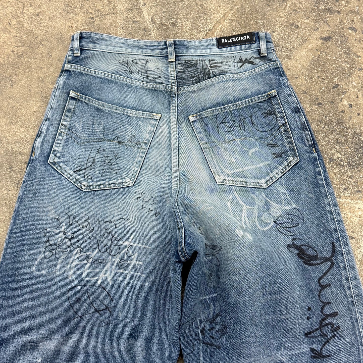 Balenciaga Graffiti Denim