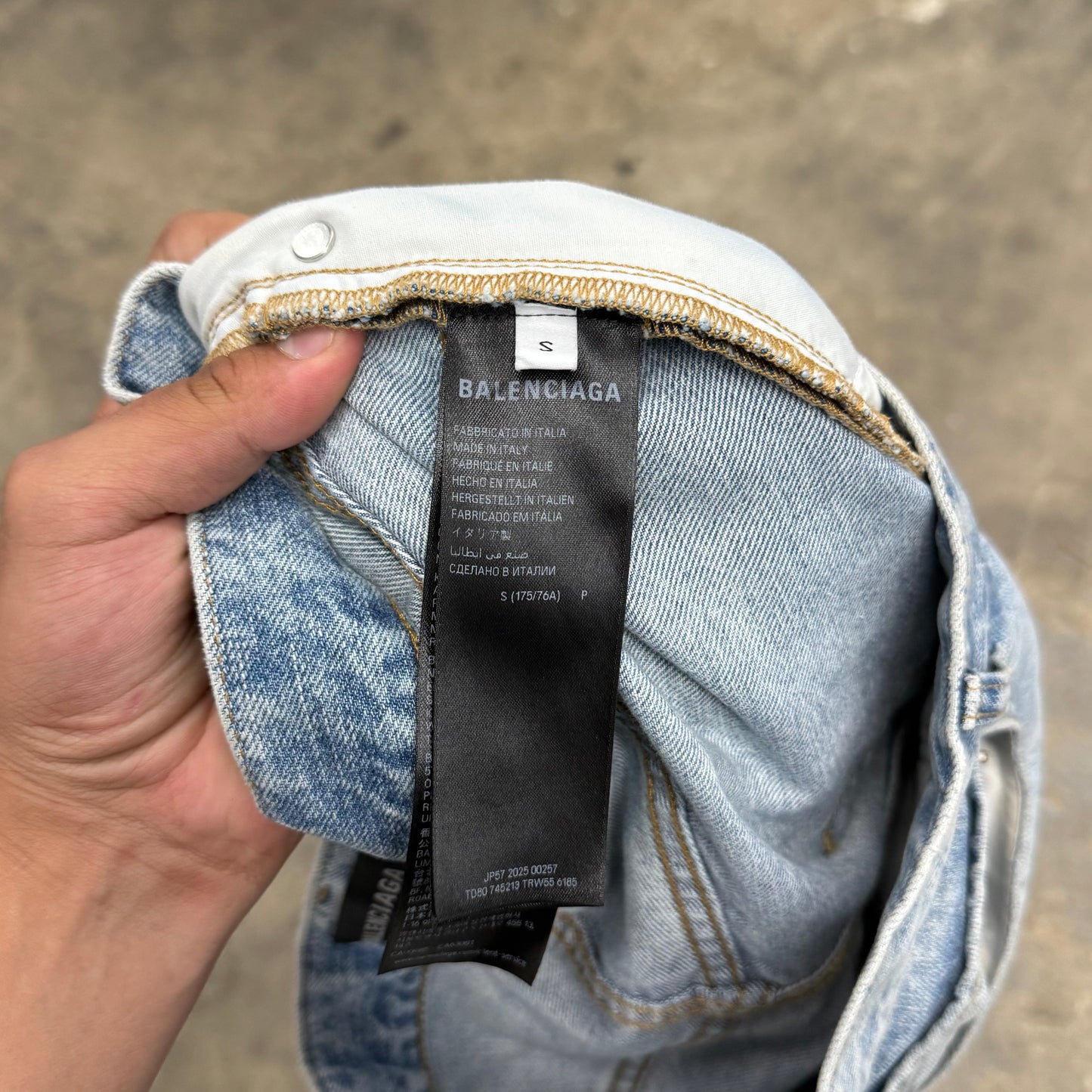 Balenciaga Blue Baggy Denim