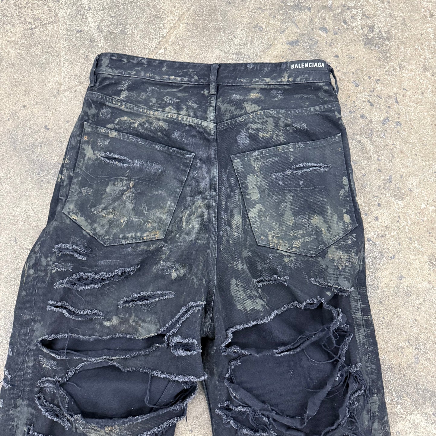 Balenciaga Destroyed Oil Spill Denim