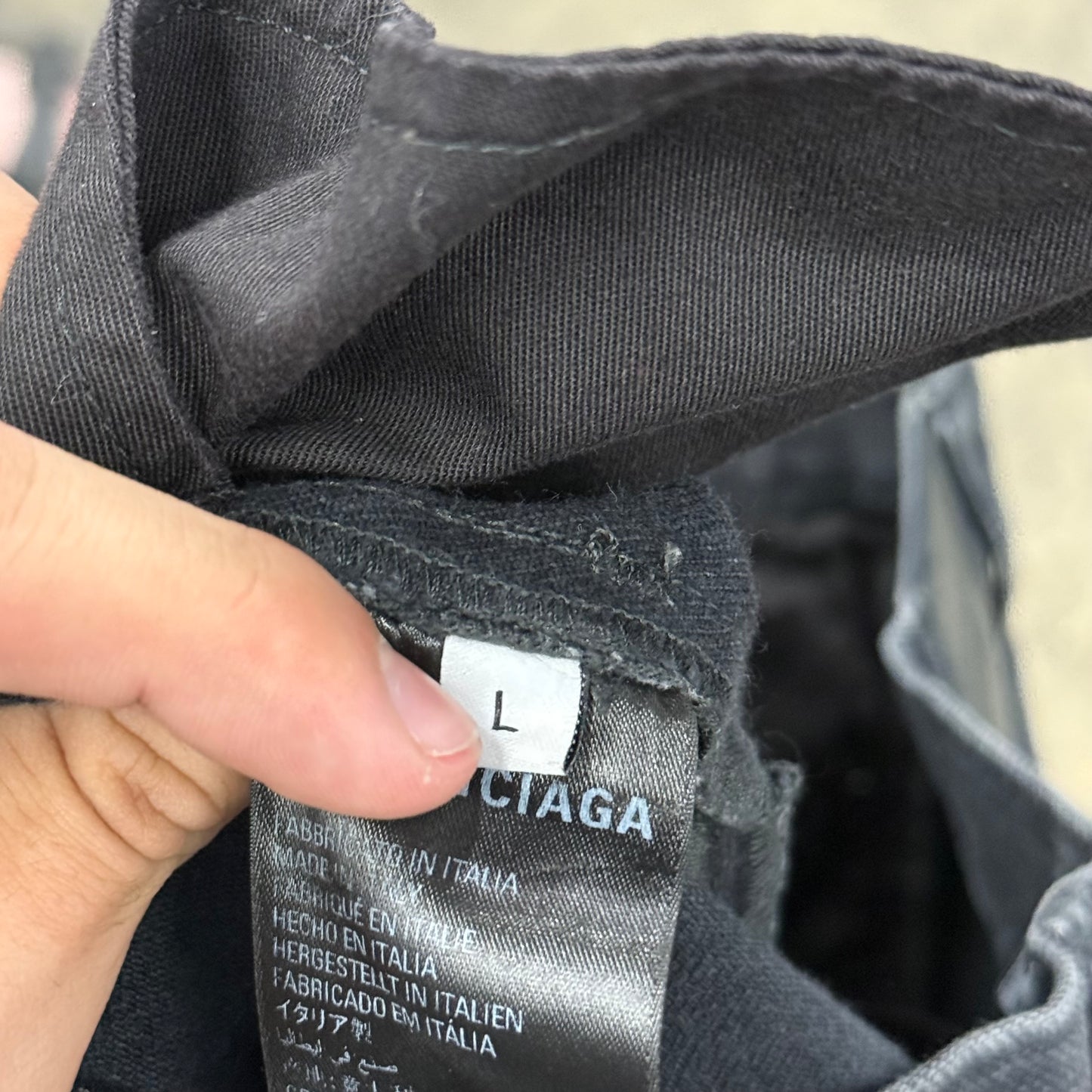 Balenciaga Black Flared Denim