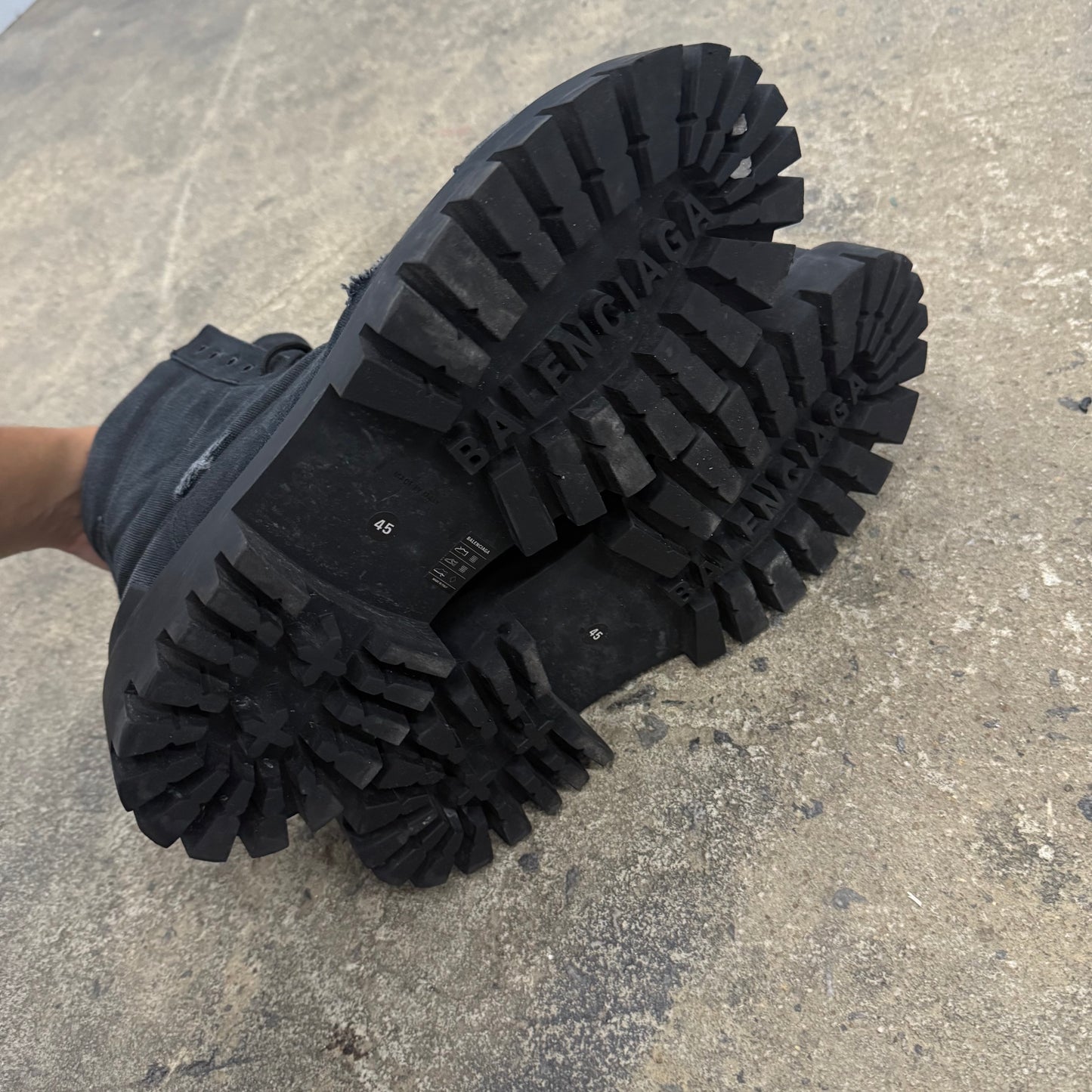 Balenciaga Distressed Strike Boots
