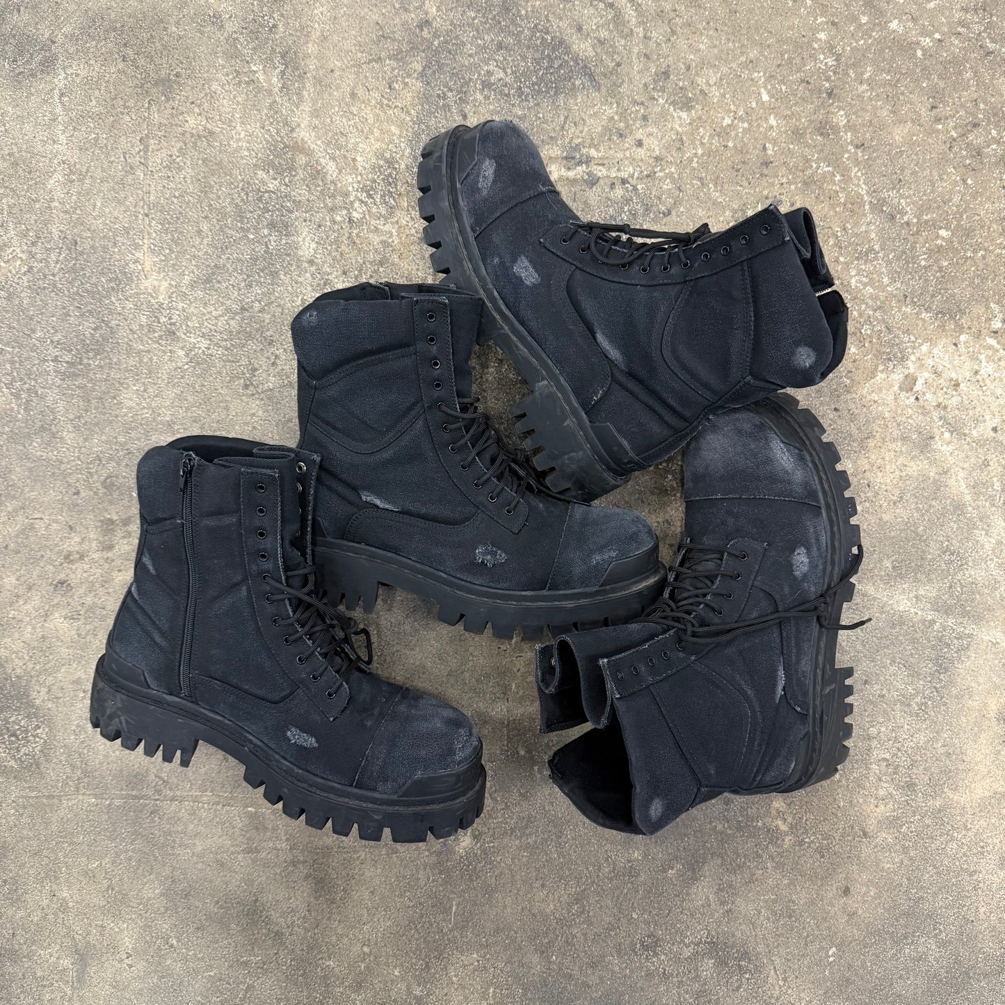 Balenciaga Distressed Strike Boots