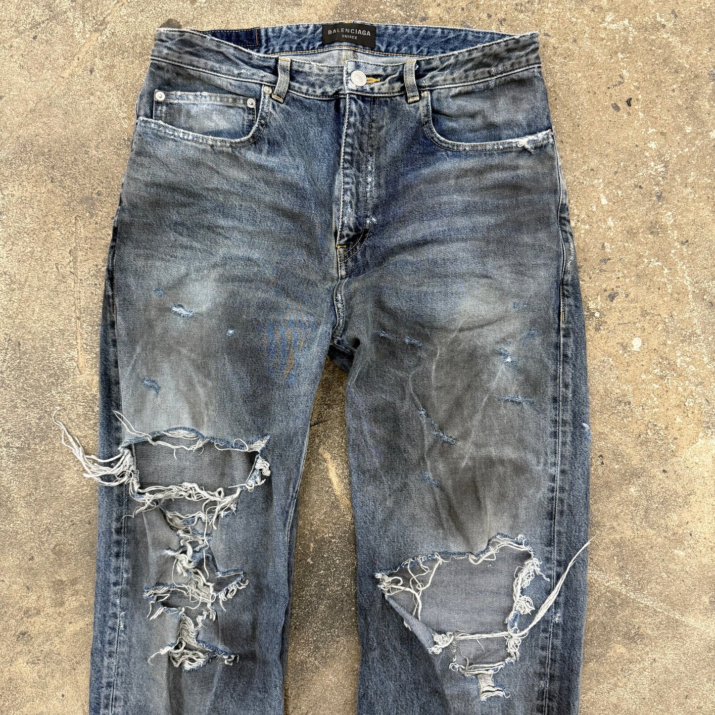 Balenciaga SS23 Mudshow Oil Denim Straight leg