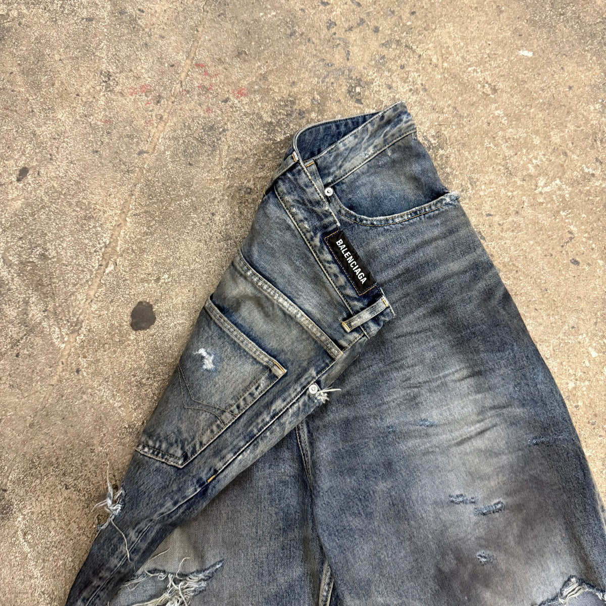 Balenciaga Mud Oil Spill Denim
