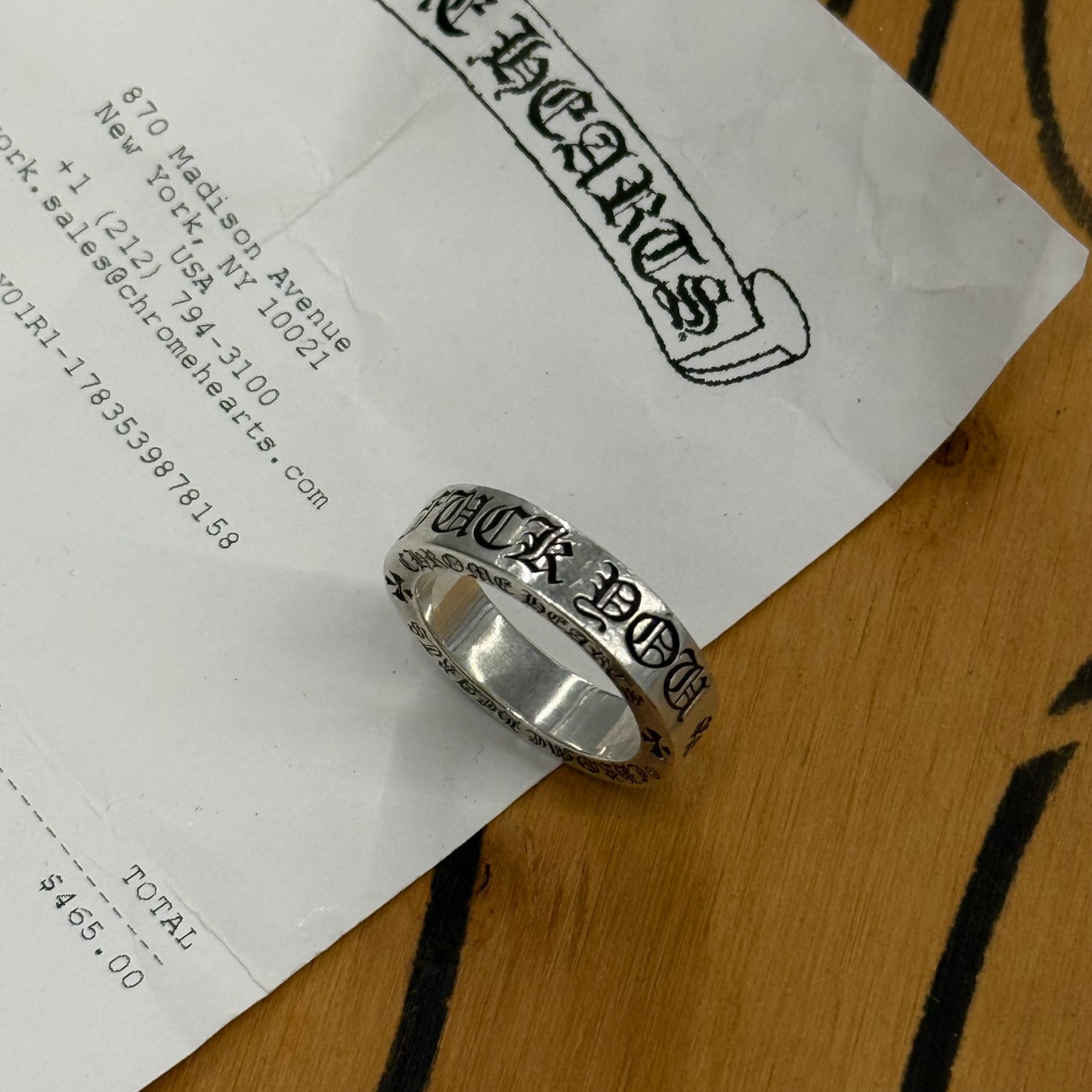 Chrome Hearts ‘F*CK YOU’ Spacer Ring