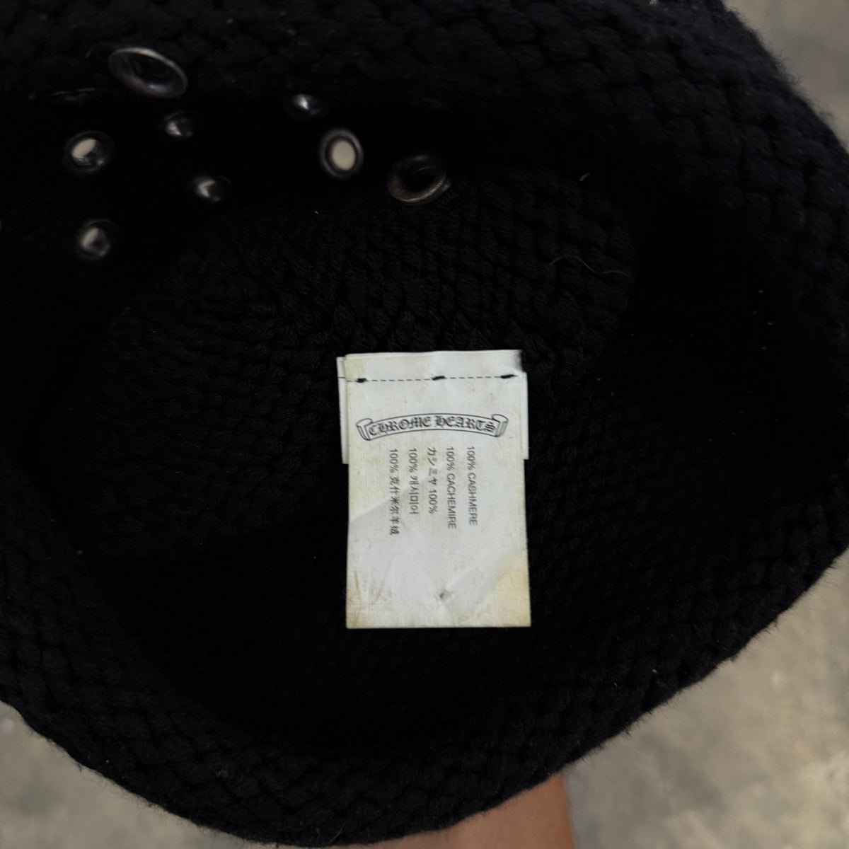 Chrome Hearts ‘Rivet’ Cashmere Beanie