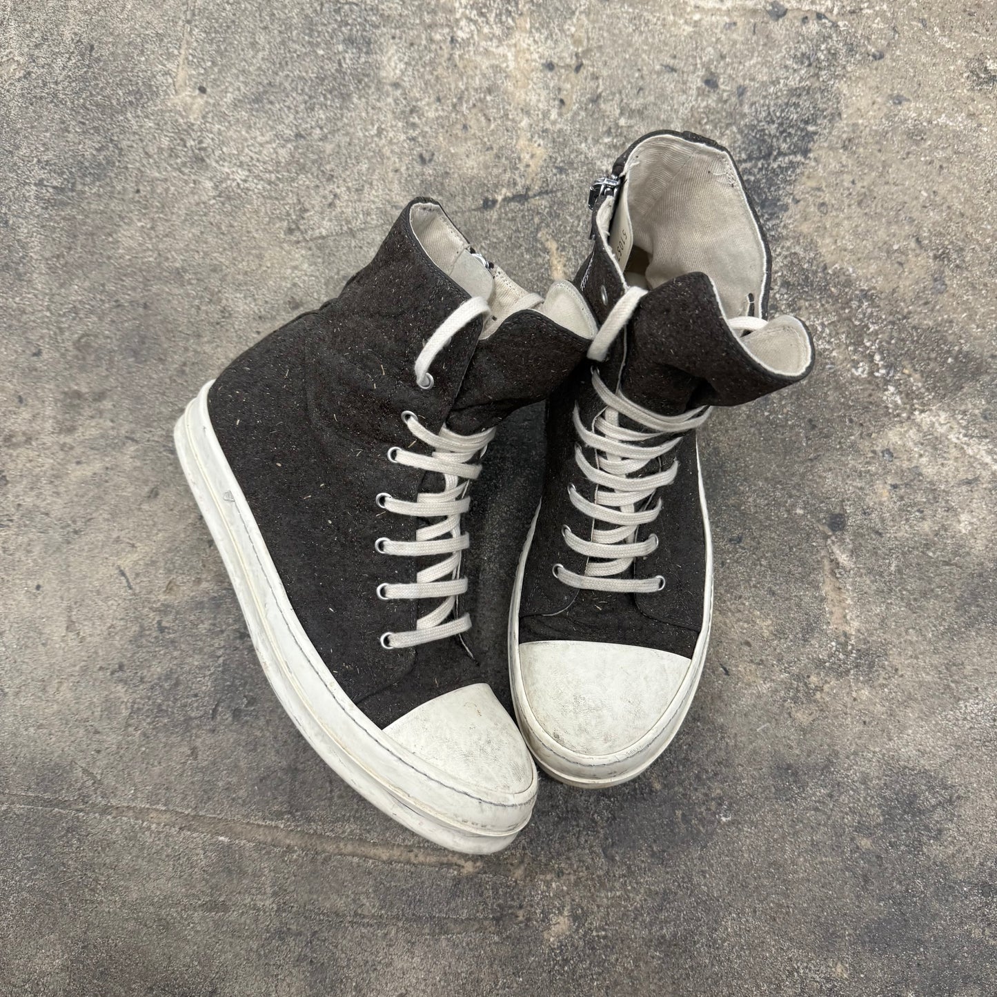 Rick Owens Ramones Felt Hightop
