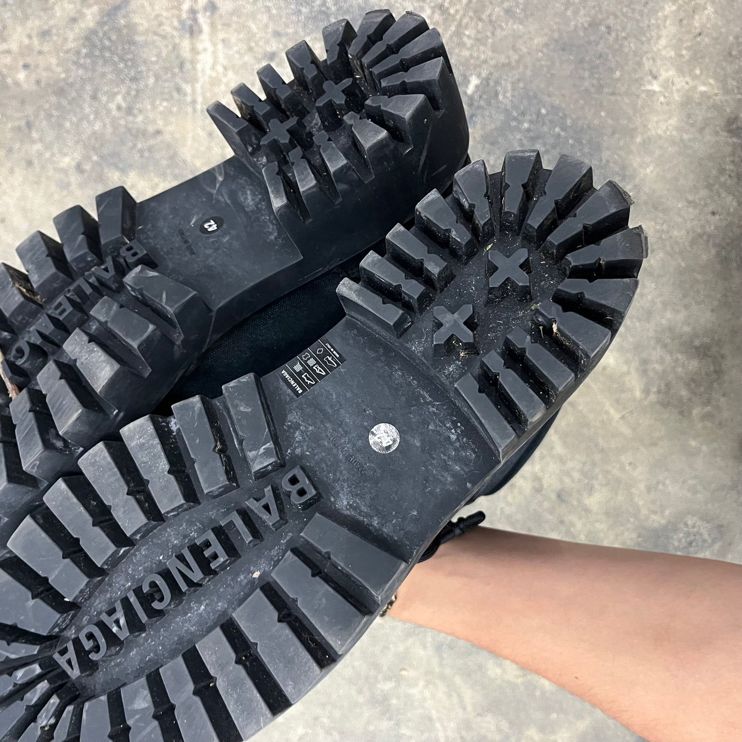 Balenciaga Distressed Strike boots