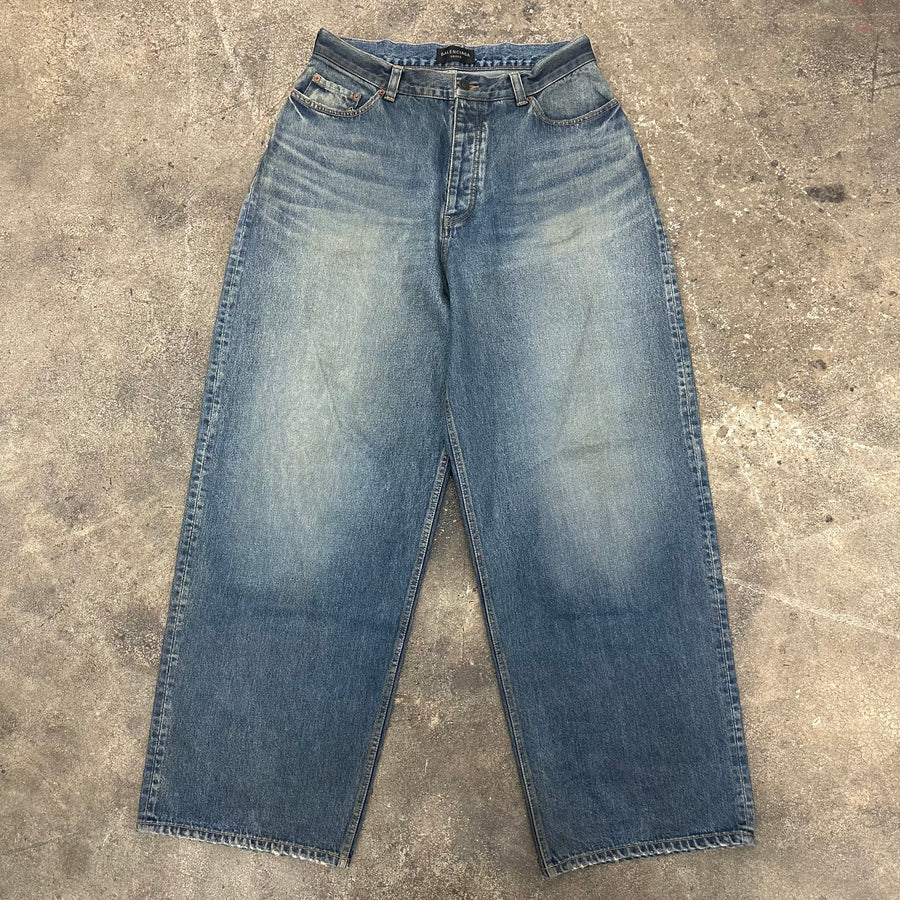 Balenciaga Waxed Baggy Denim