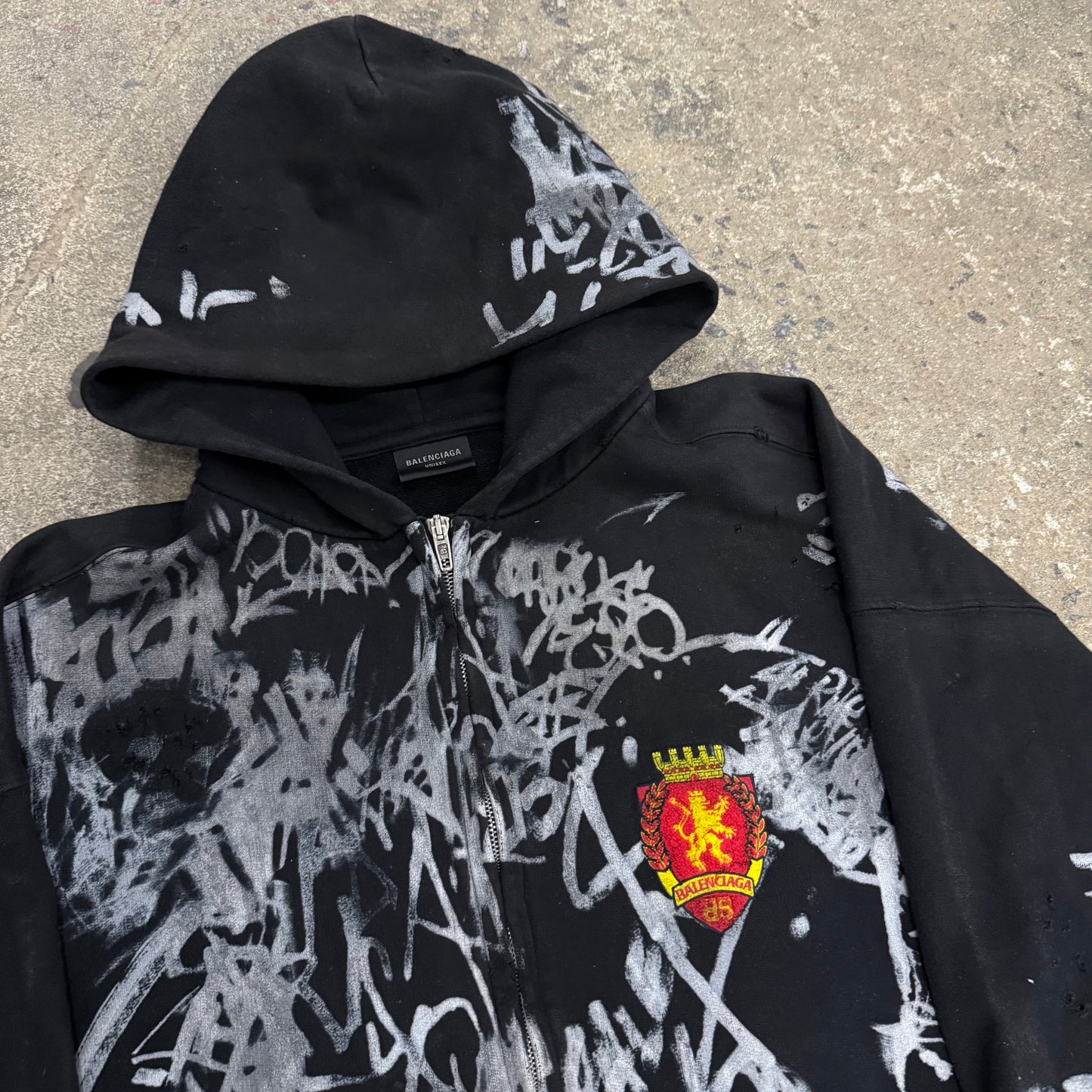 Balenciaga Black Graffiti Zipup