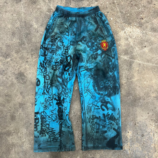 Balenciaga Graffiti Blue Skater Sweats