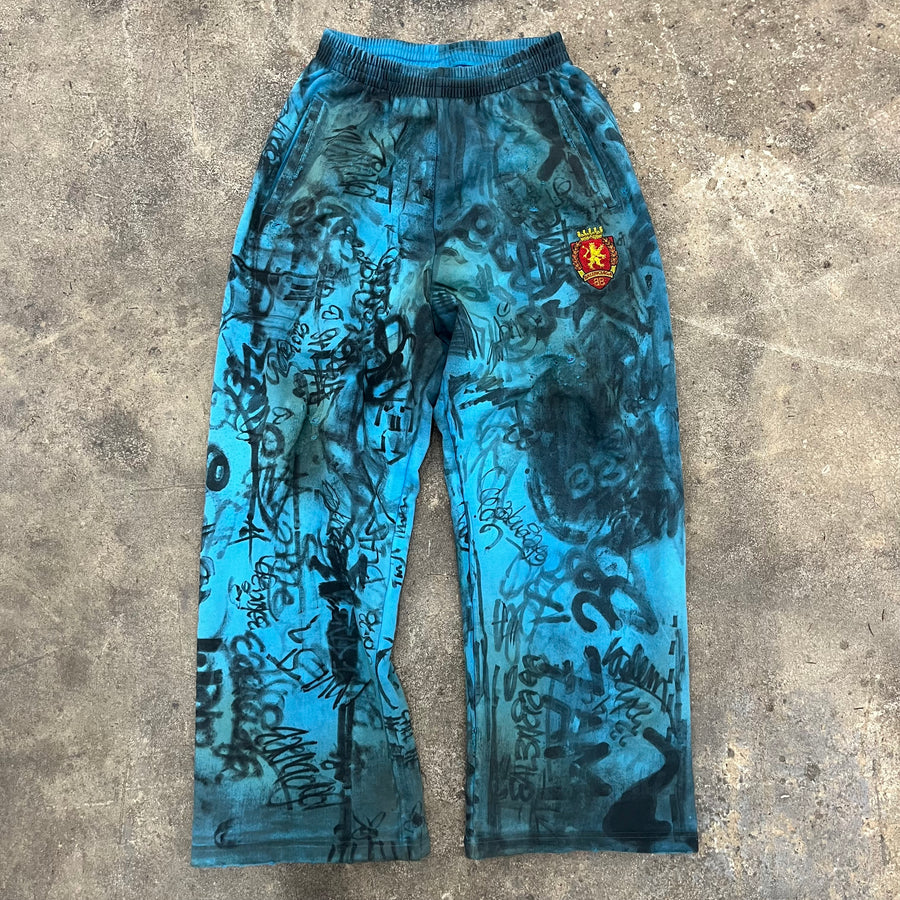 Balenciaga Graffiti Blue Skater Sweats