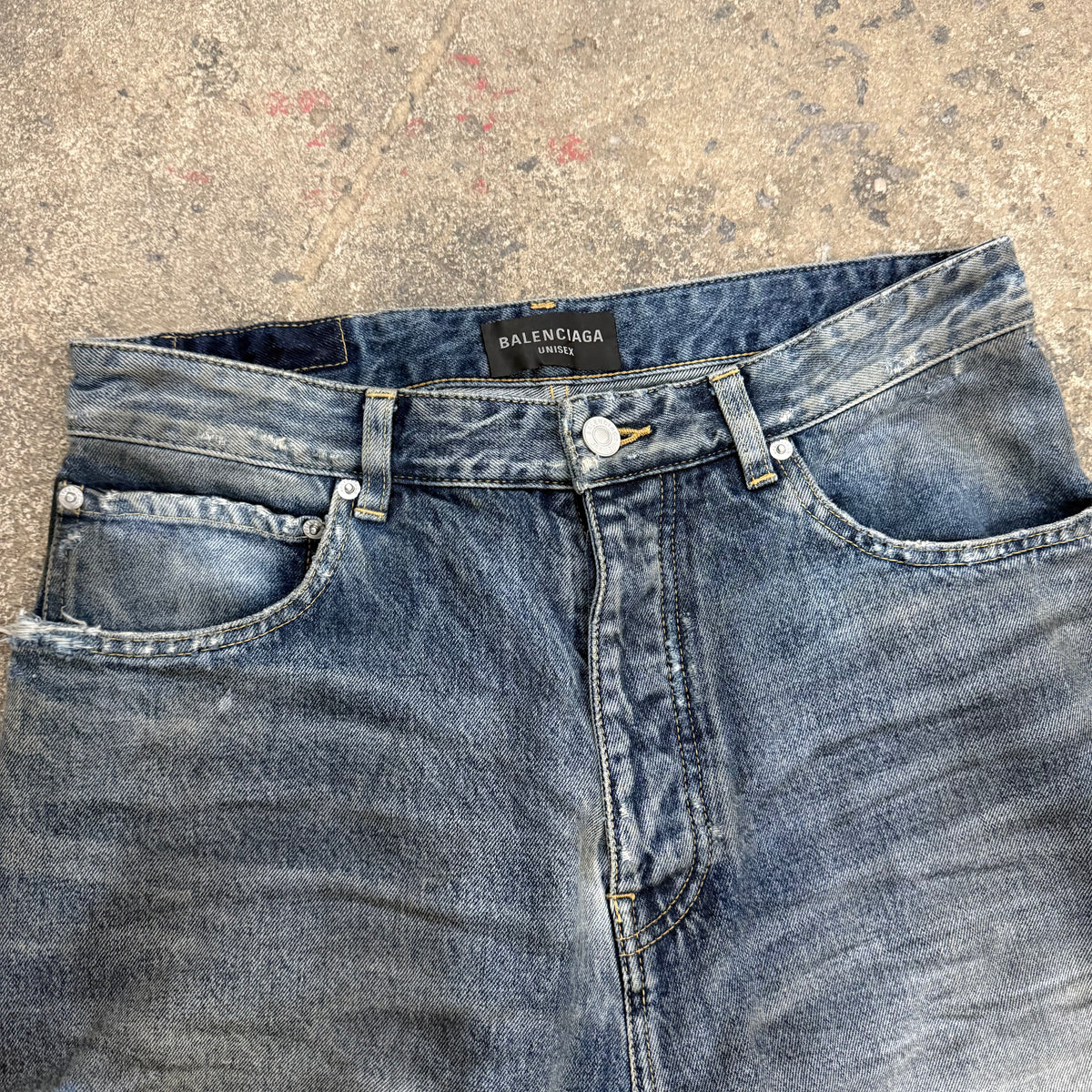 Balenciaga Mud Oil Spill Denim