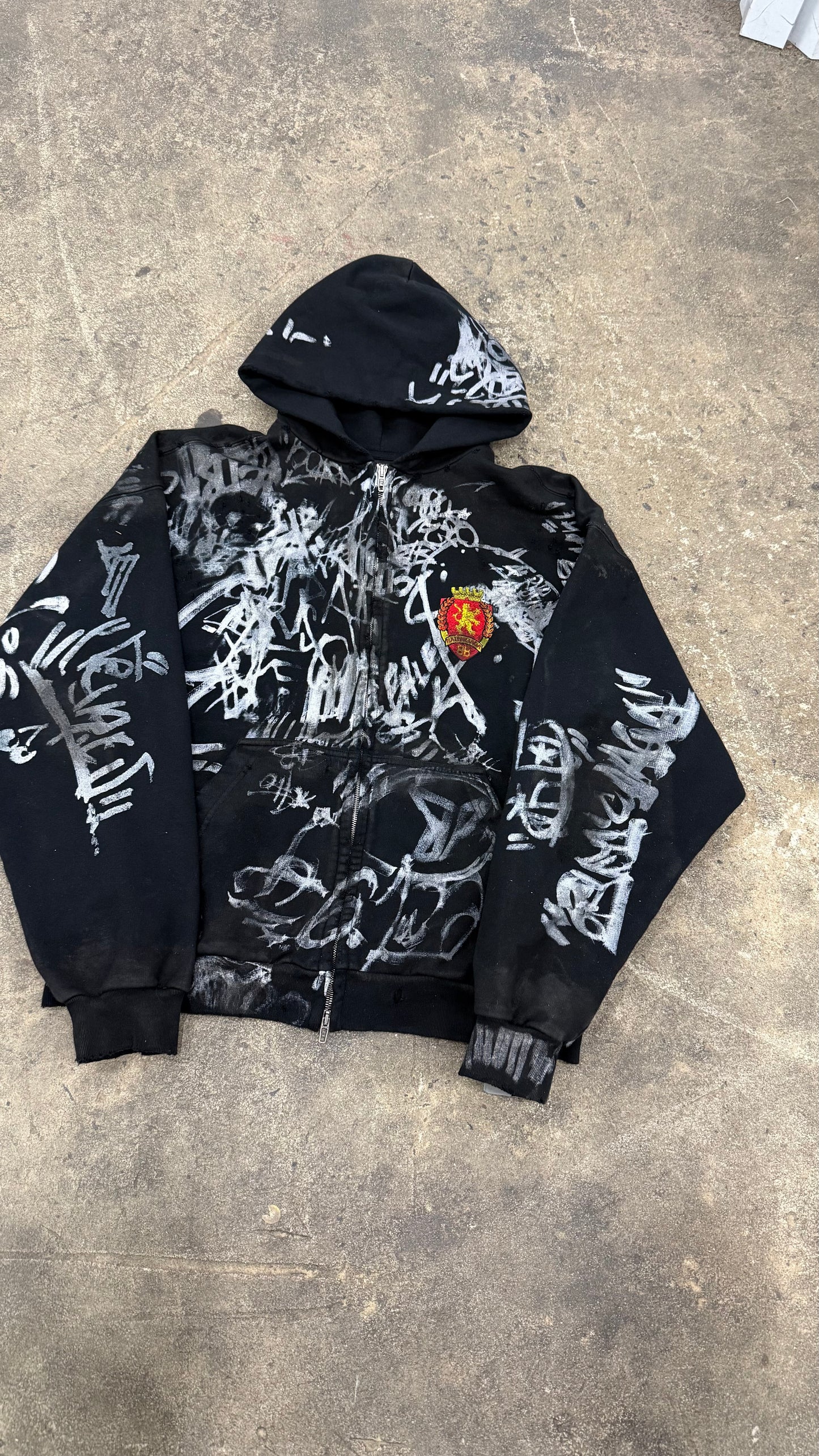 Balenciaga Black Graffiti Skater Zipup