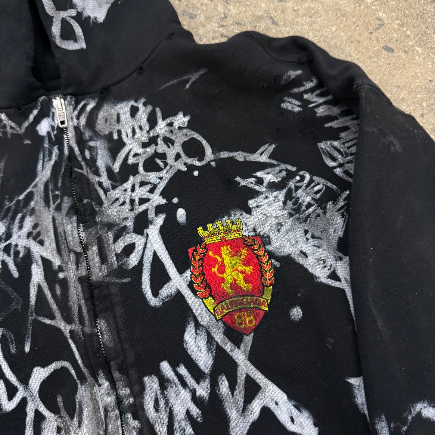 Balenciaga Black Graffiti Skater Zipup